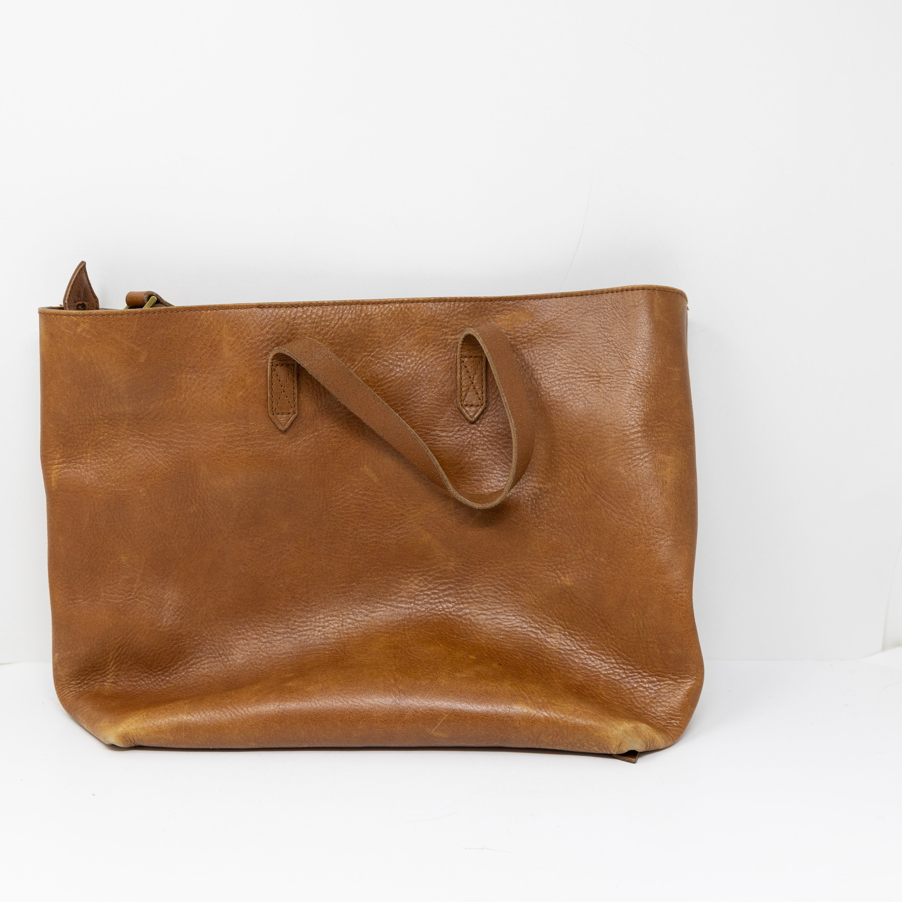 NEW Madewell The Zip-Top Transport Carryall Leather Purse Tote English Saddle