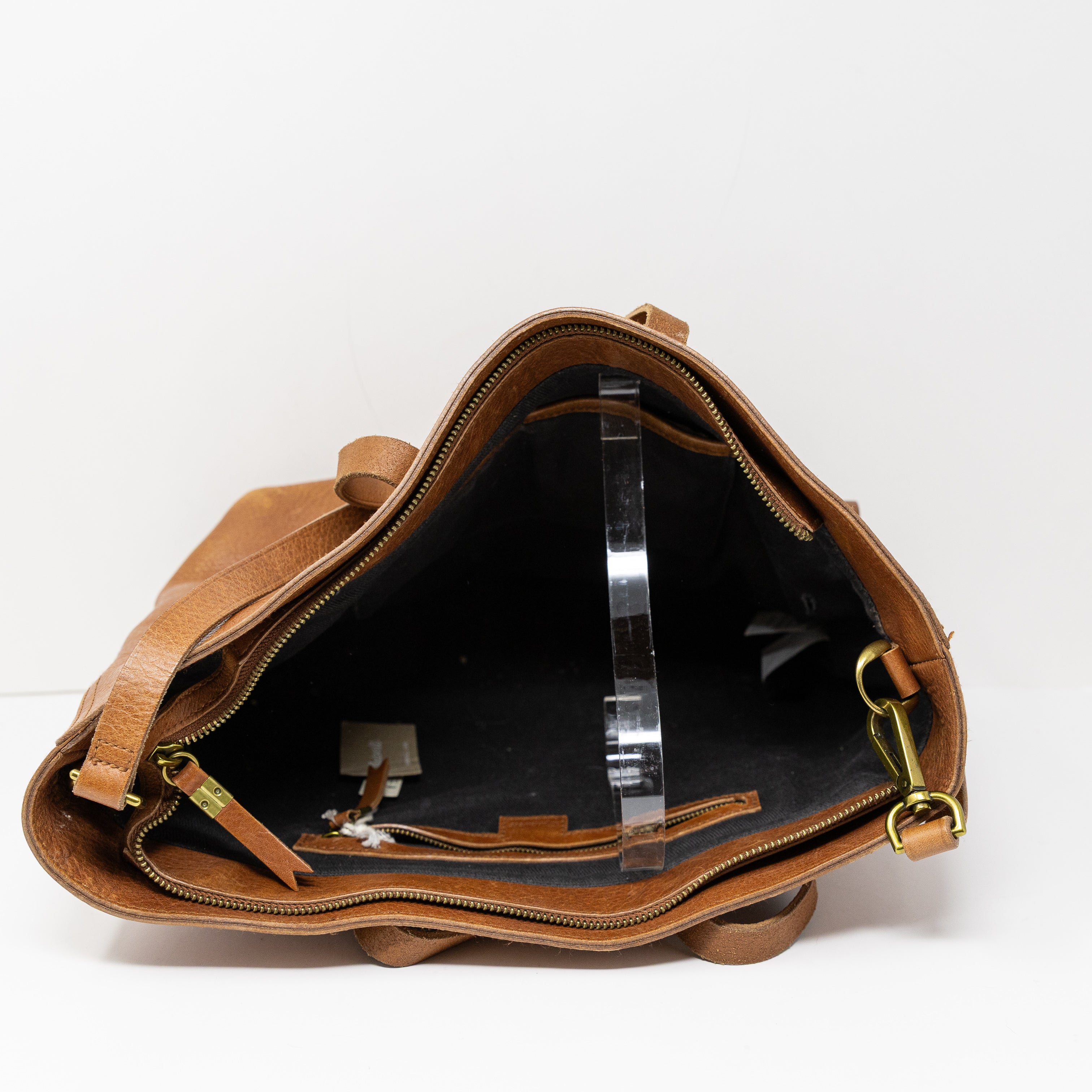 NEW Madewell The Zip-Top Transport Carryall Leather Purse Tote English Saddle
