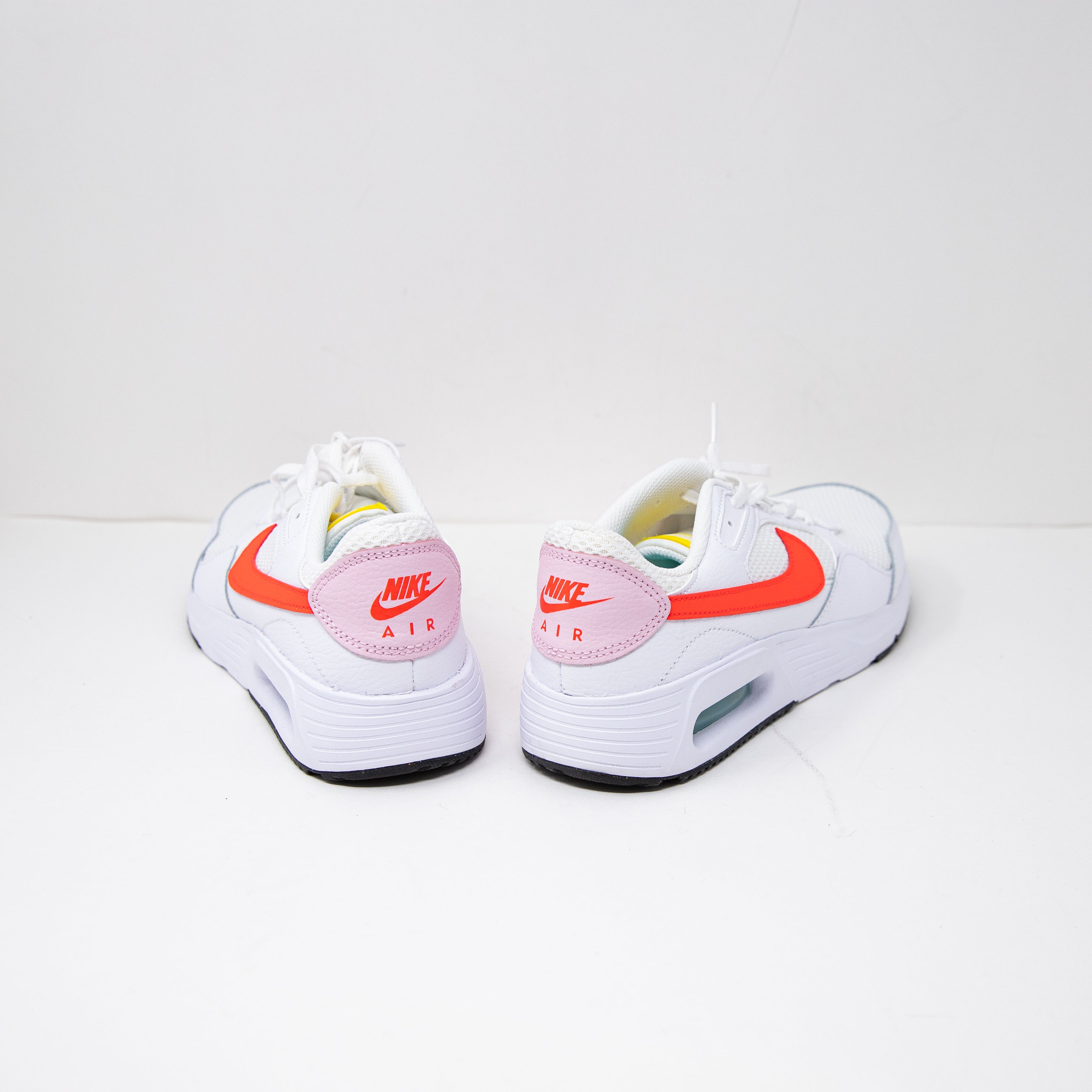 Nike Women's Air Max SC White Bright Crimson Pink Foam Low Top Lace Up Sneakers