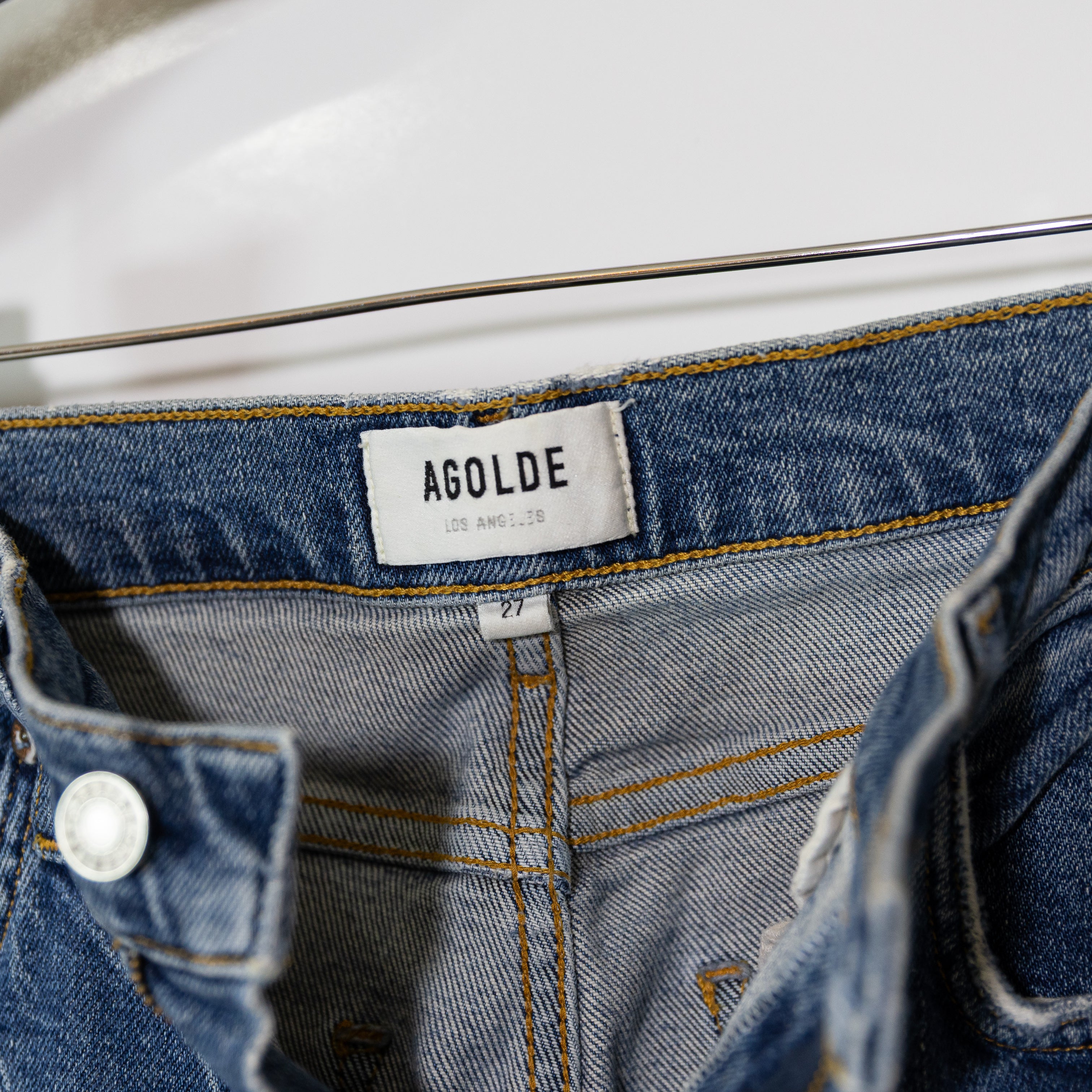 Agolde Women's Sophie Cotton Stretch Mid Rise Ankle Crop Skinny Denim Jeans 27