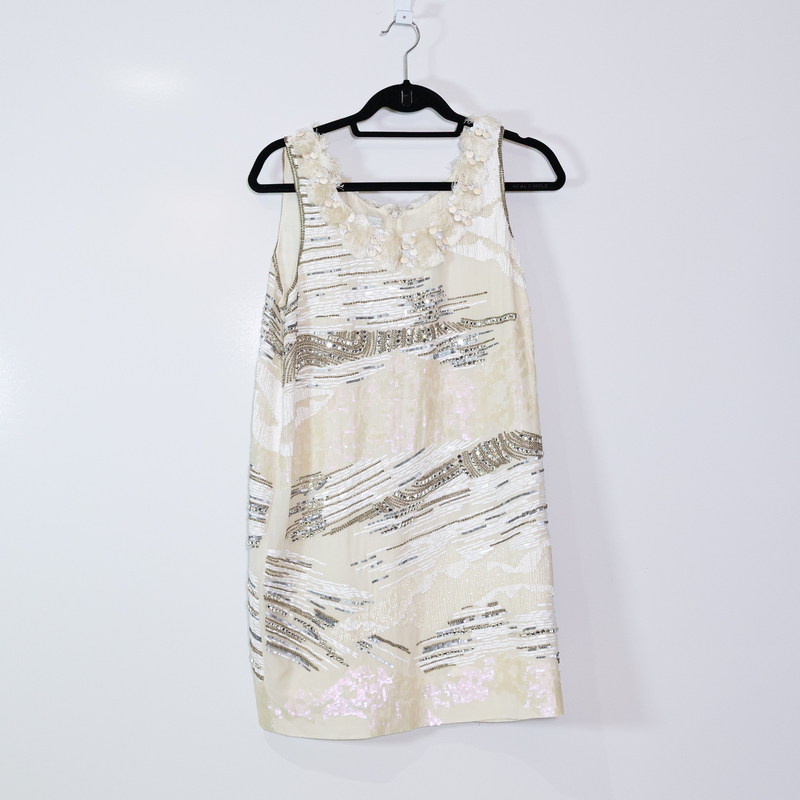 Emilio Pucci Made In Italy Silk Beaded Sequin Rhinestone Embellished Mini Dress