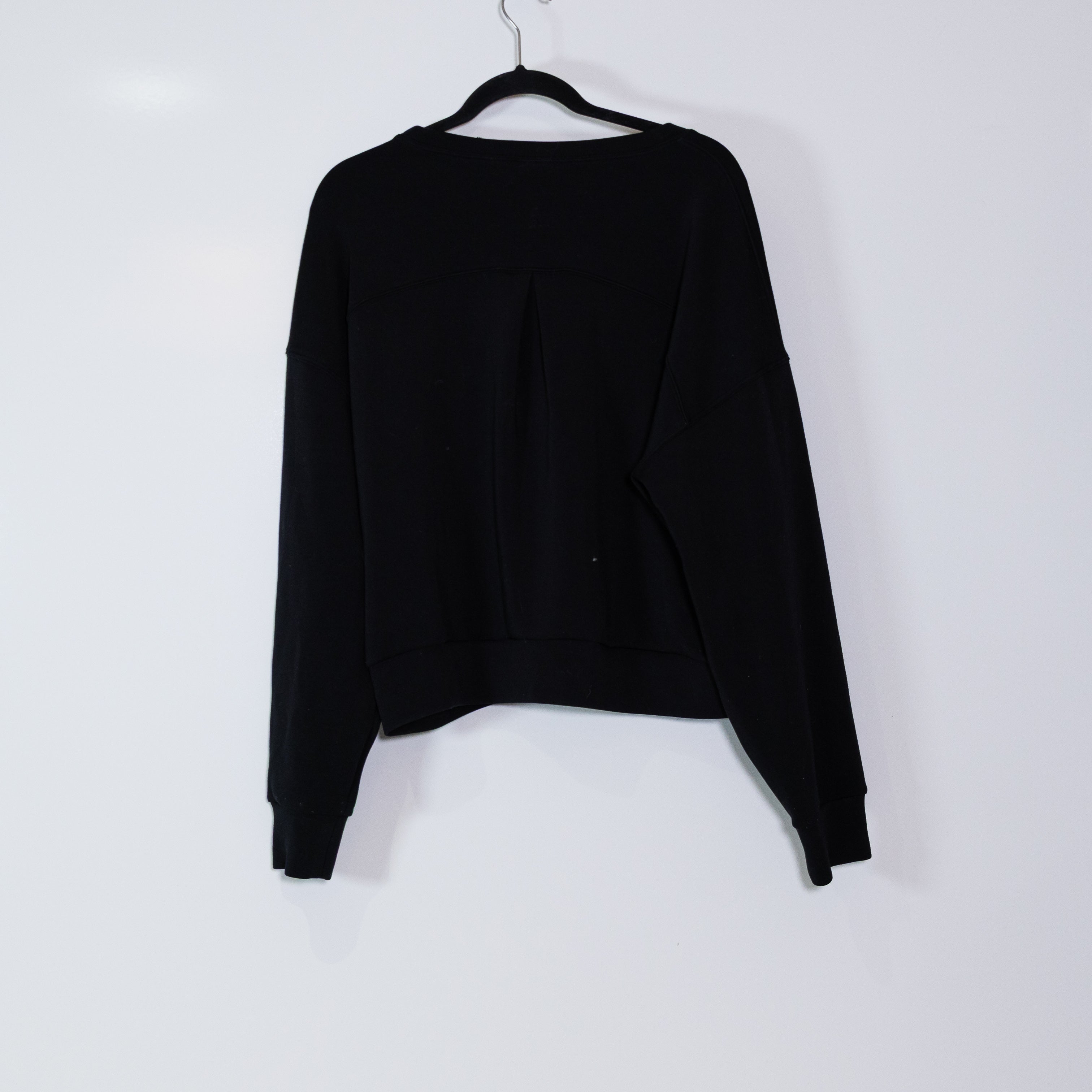 Spanx Women's AirEssentials Crewneck Long Sleeve Pullover Sweater Black XL