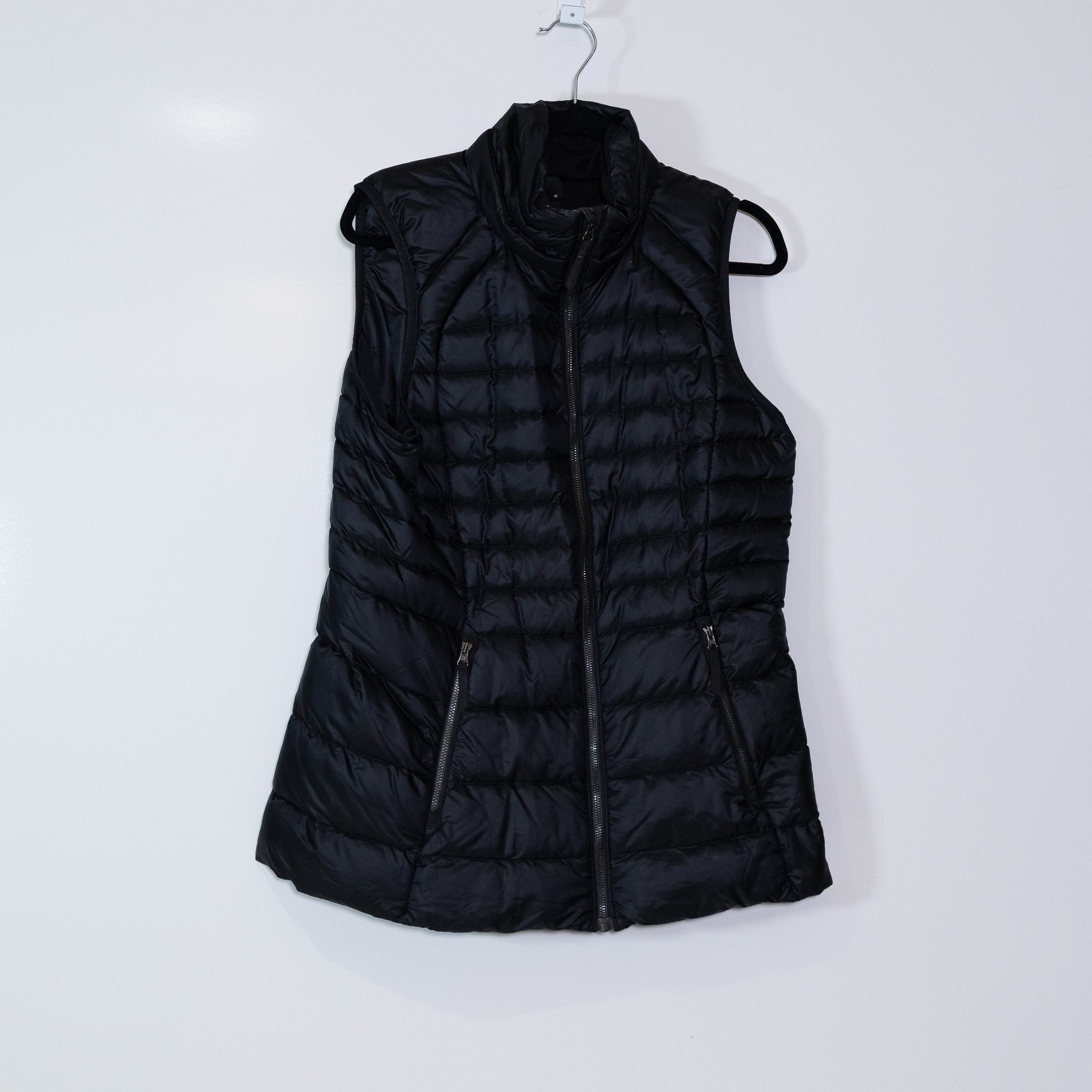 Lululemon Women's Goose Down Quilted Sleeveless Full Zip Vest Jacket Black 10