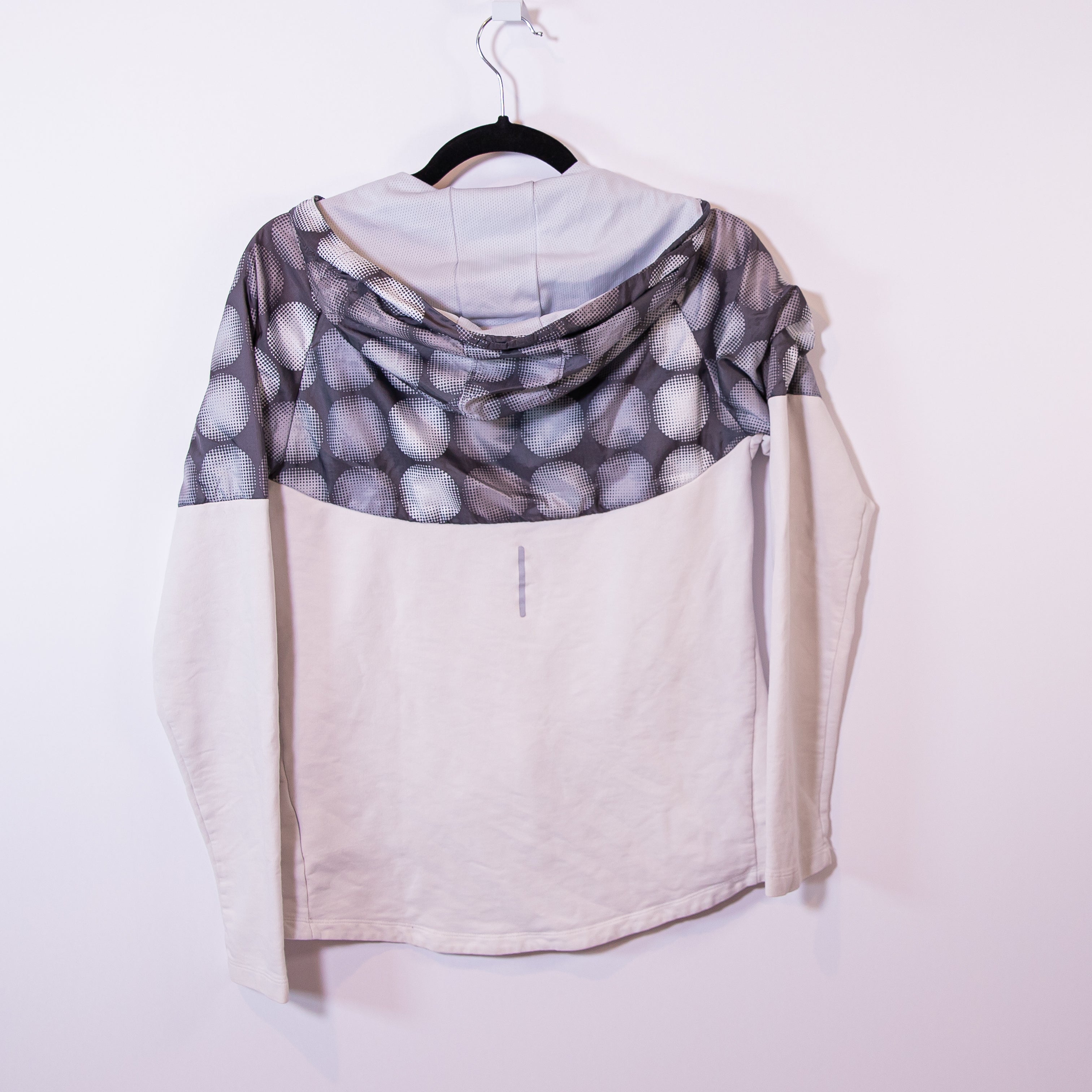 Nike Women's Dri-Fit Running Athletic Work Out Full Zip Hooded Track Jacket Gray