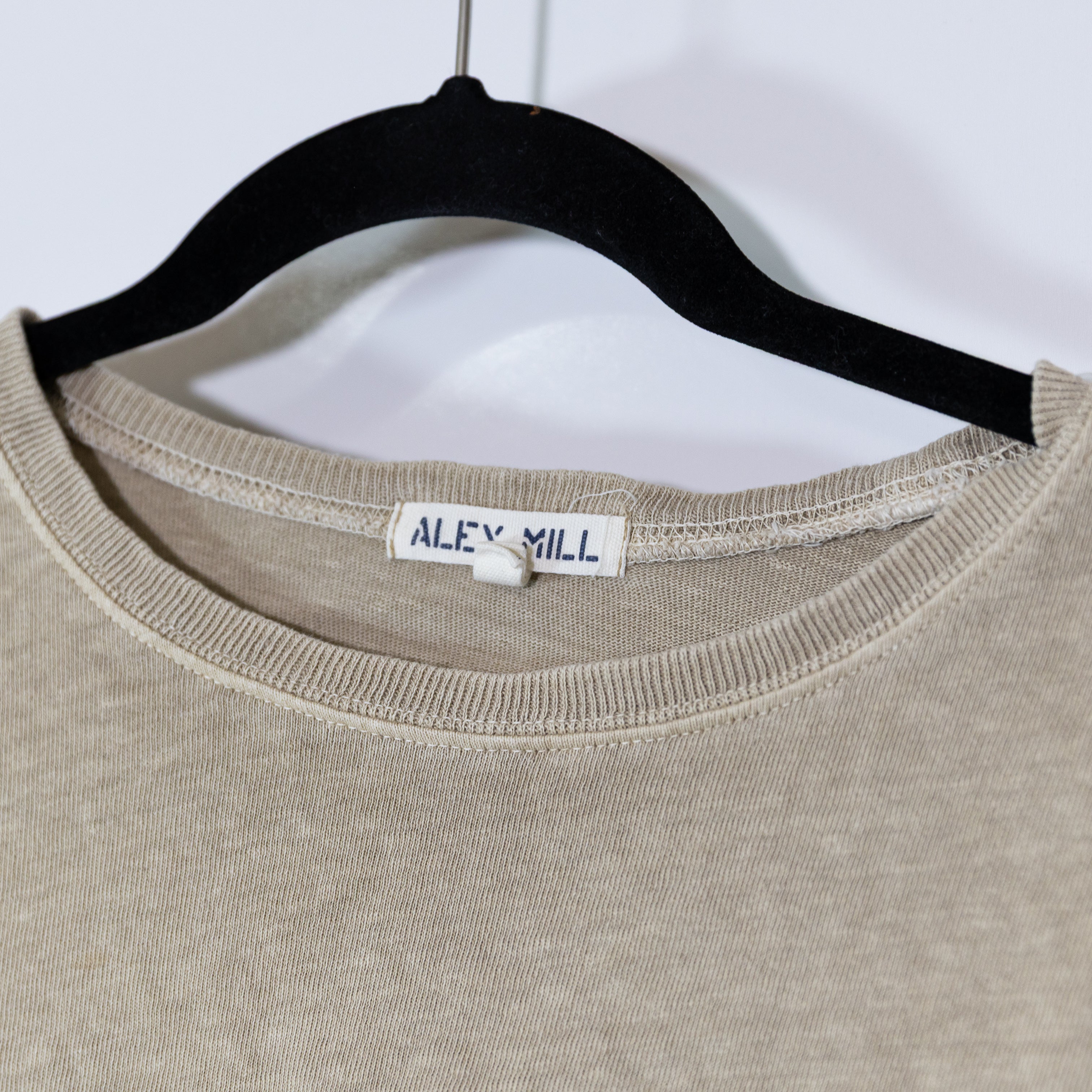 Alex Mill Women's Recycled Cotton Crew Neck Short Sleeve Distressed Tee Shirt S
