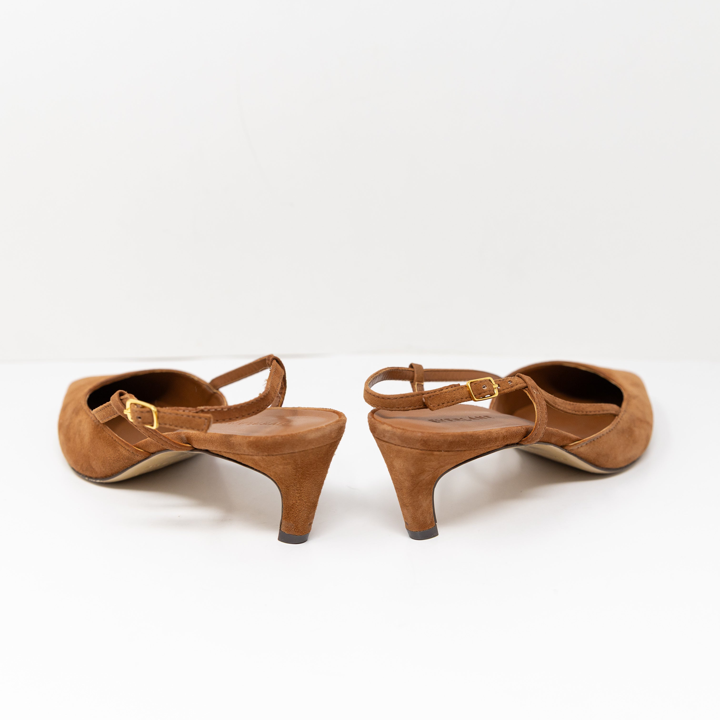 Everlane The Studio Genuine Suede Leather Slingback Pointed Toe Pumps Shoes 9.5