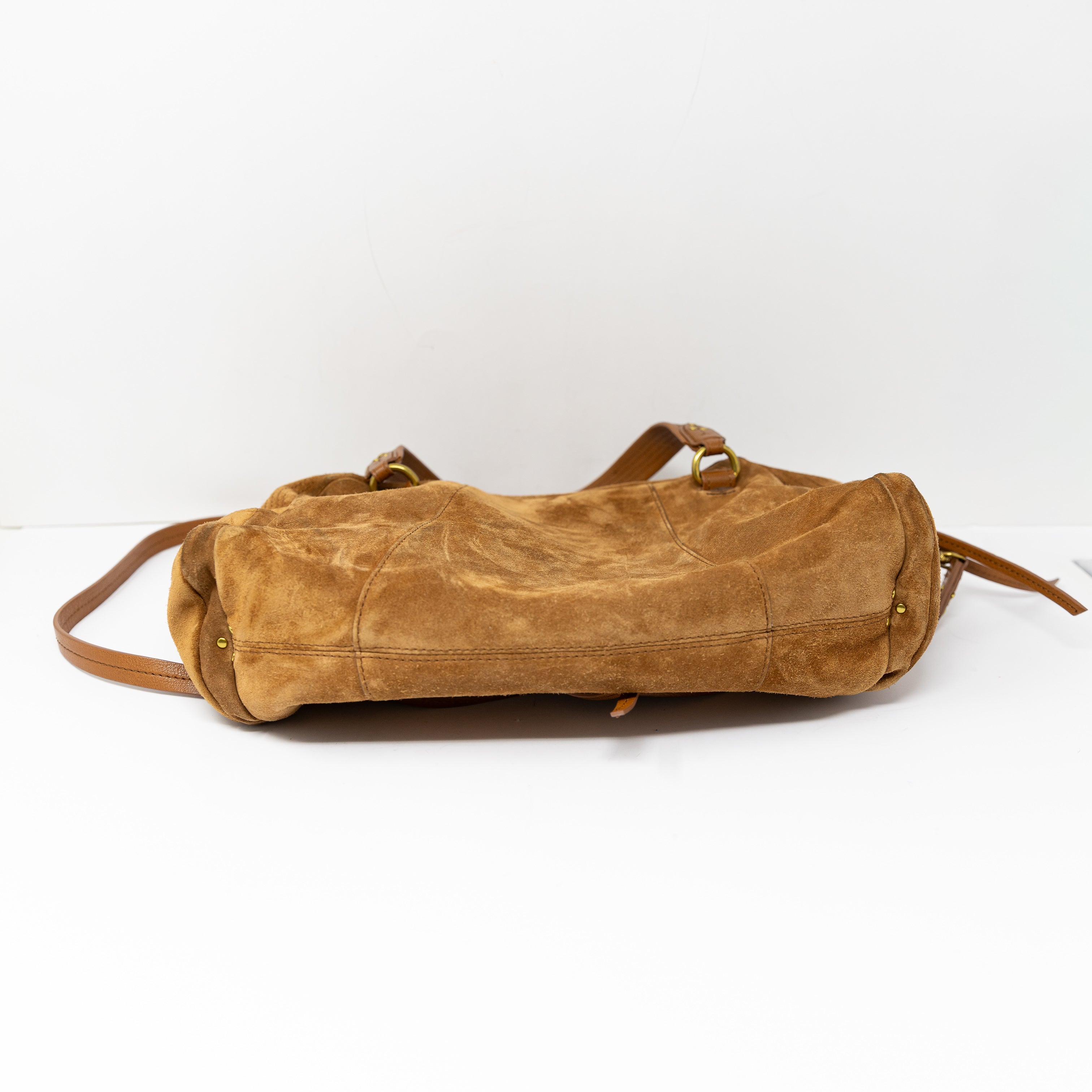 Jerome Dreyfuss Lucky Genuine Suede Leather Hobo Convertible Shoulder Purse Bag