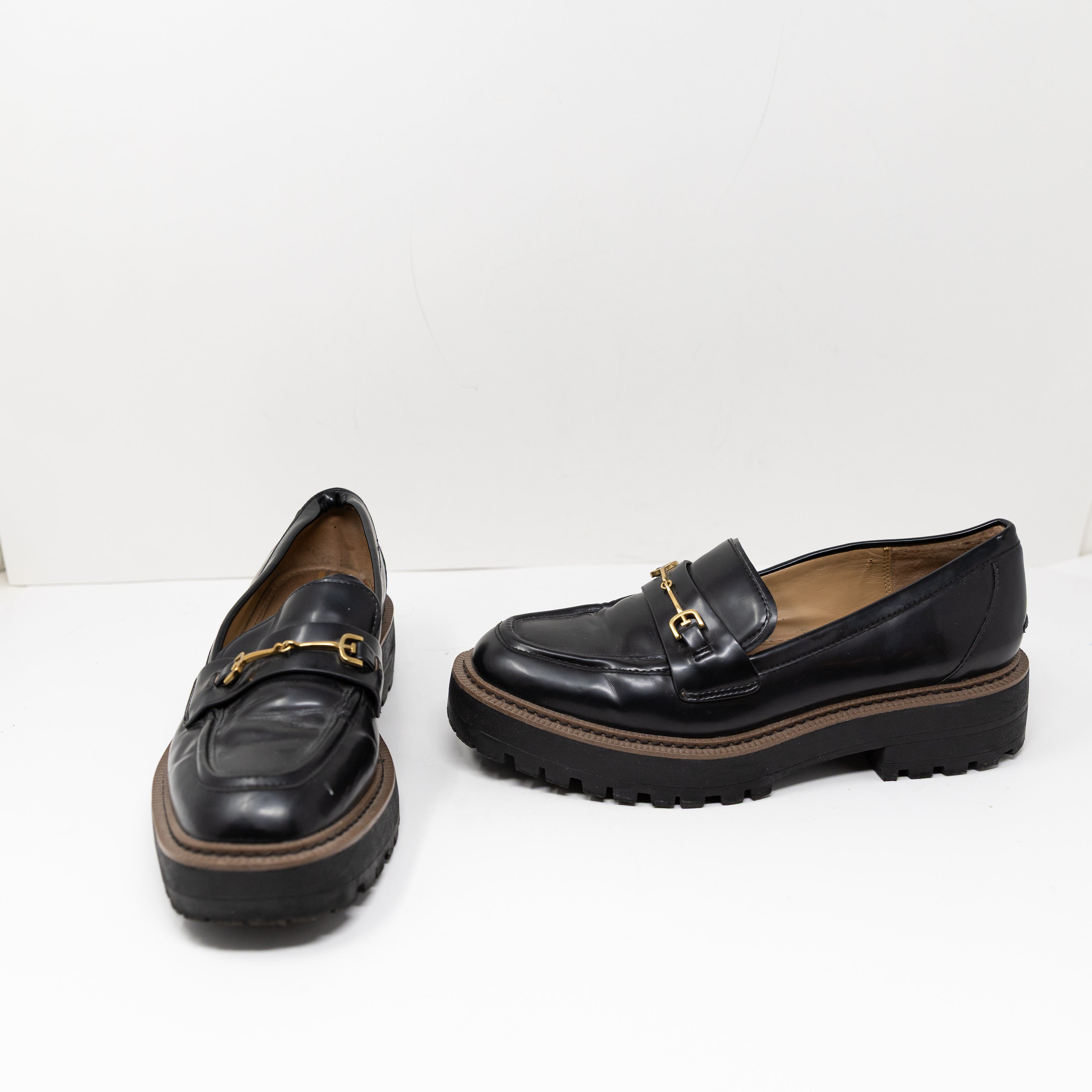 Sam Edelman Laurs Genuine Leather Horsebit Buckle Detail Slip On Loafers Shoes
