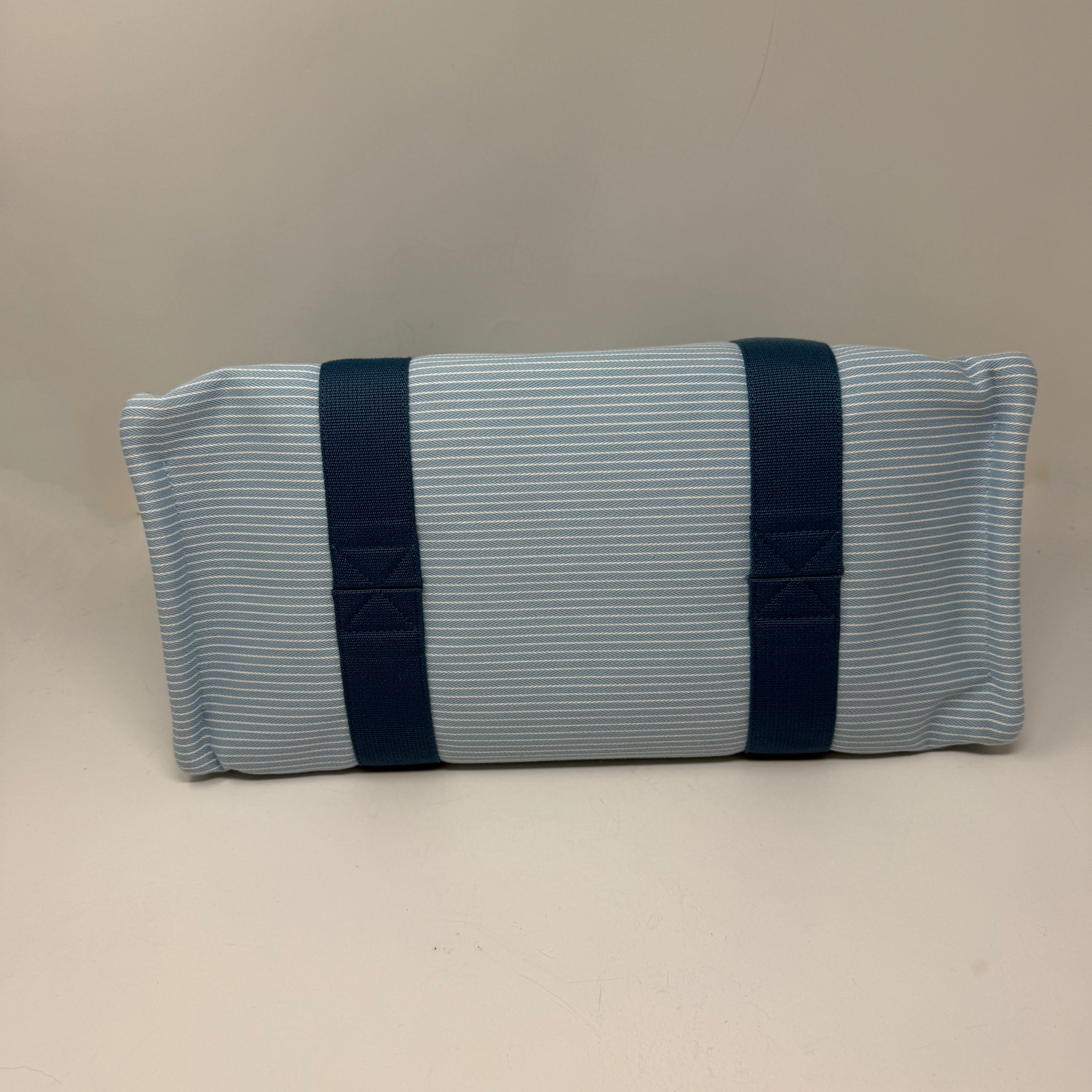 Hermes Nappy Diaper Baby Bag Purse Tote Multiple Pouches Blue White Stripe Horse