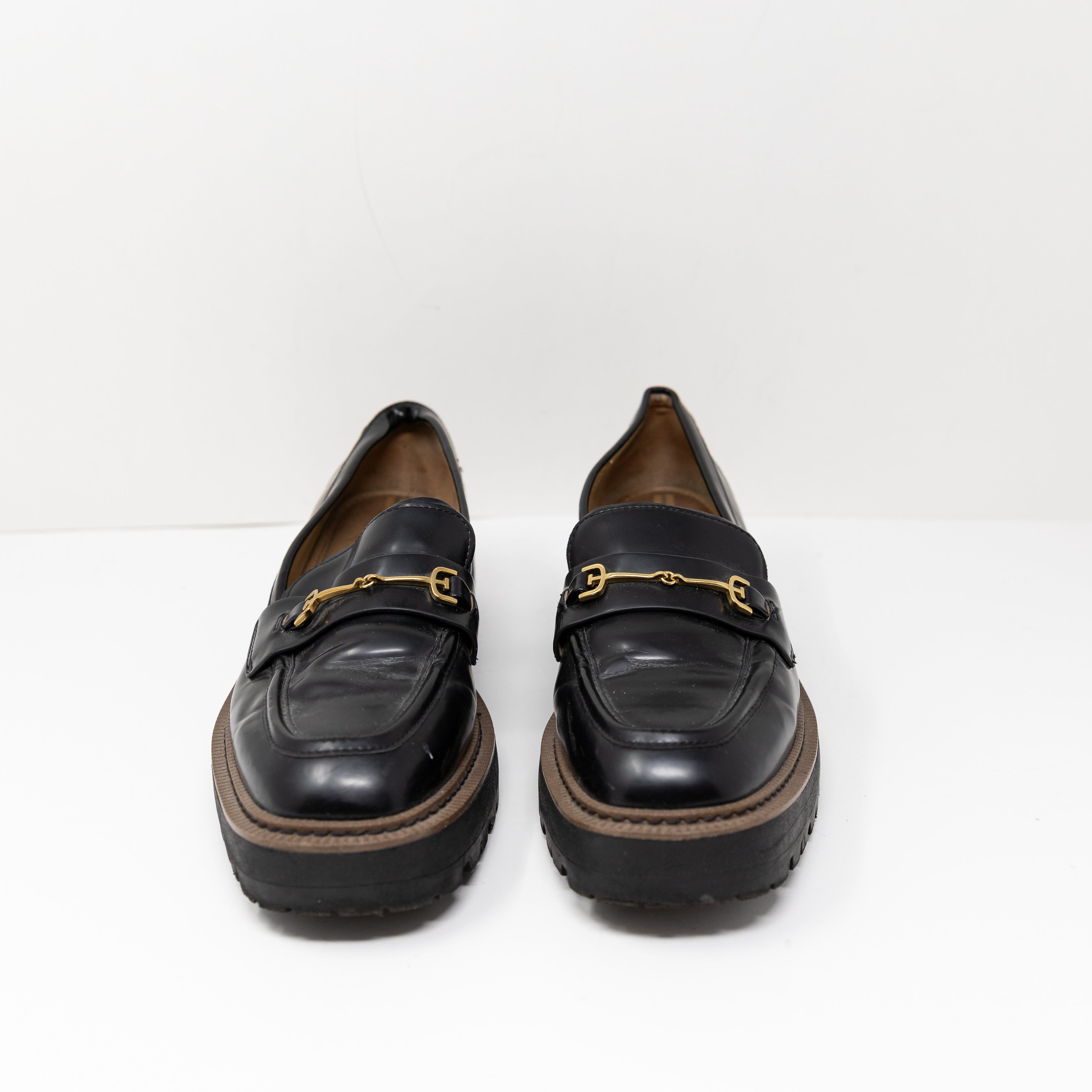 Sam Edelman Laurs Genuine Leather Horsebit Buckle Detail Slip On Loafers Shoes