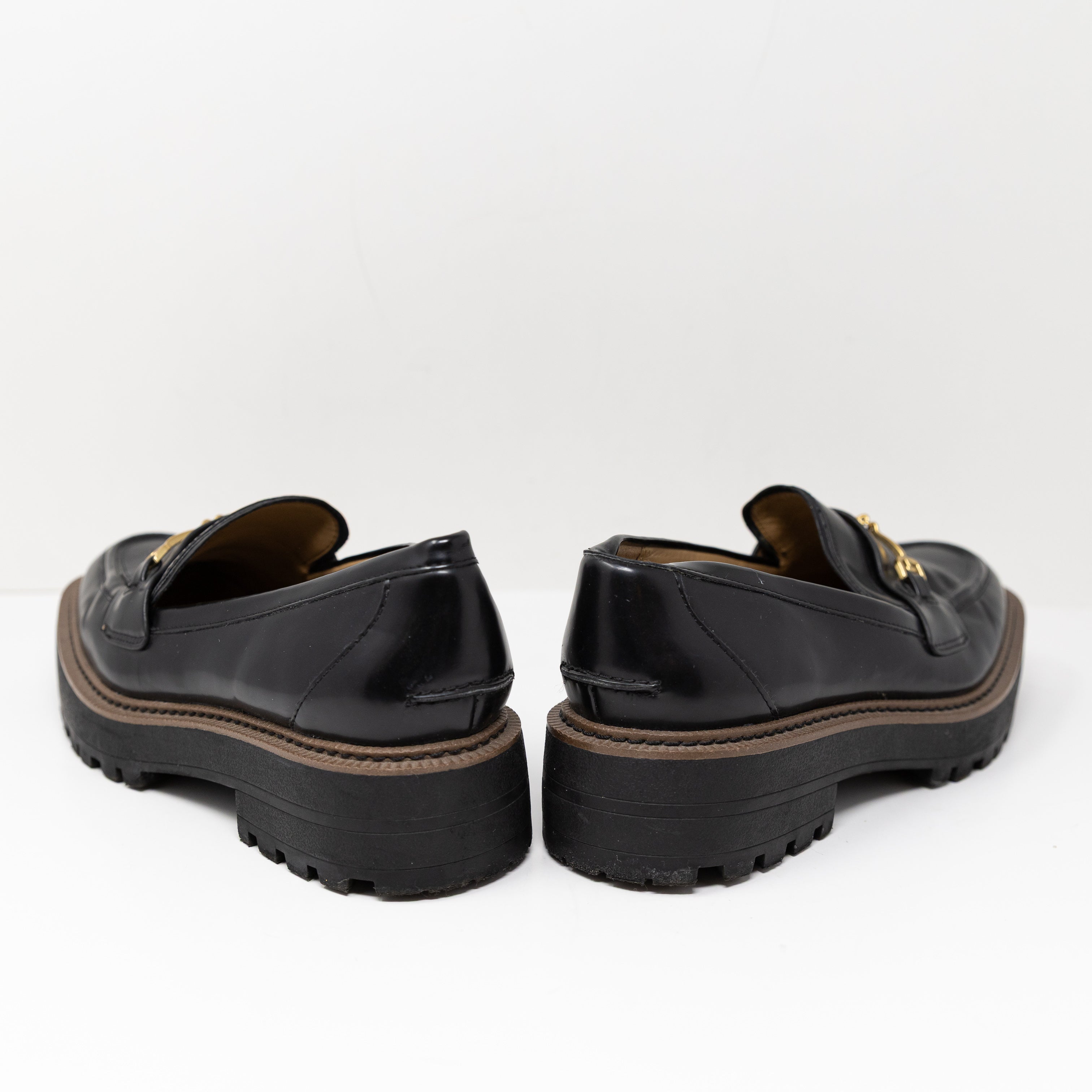 Sam Edelman Laurs Genuine Leather Horsebit Buckle Detail Slip On Loafers Shoes
