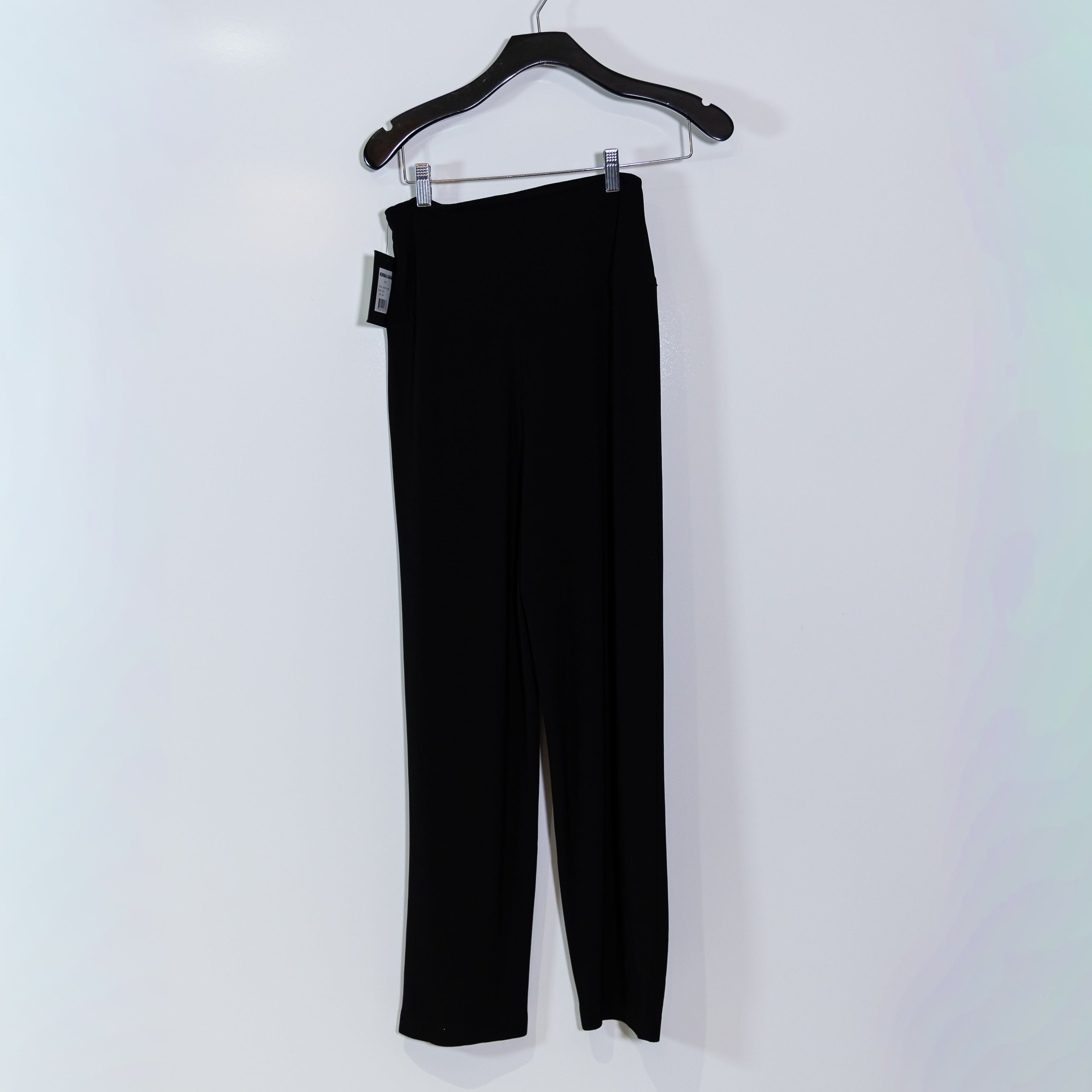 NEW Norma Kamali Pencil Straight Leg Jersey Stretch Knit Trouser Pants Black M