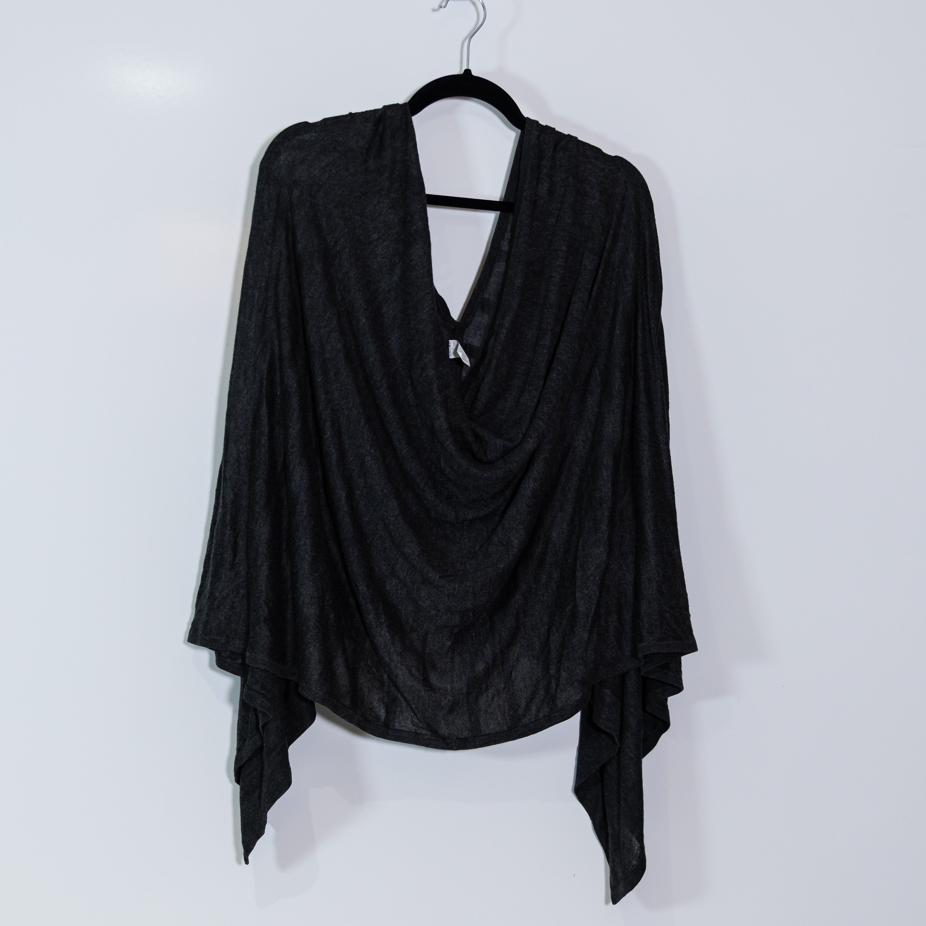 Lululemon Women's Viscose Silk Blend Knit Semi Sheer Stripe Poncho Sweater Shawl