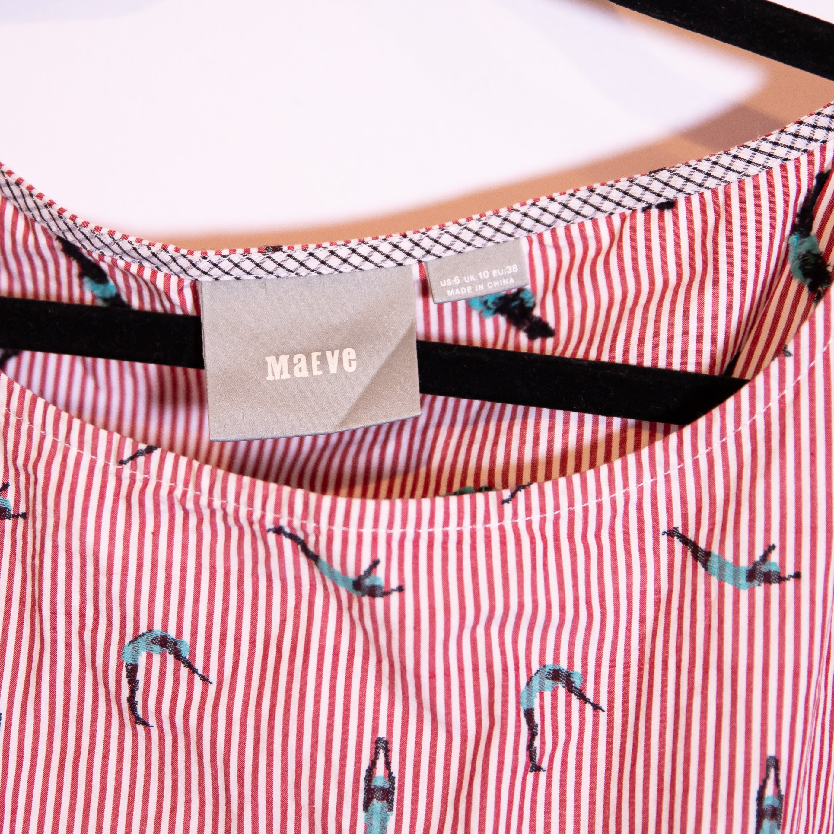 Maeve Anthropologie Bathing Beauty Embroidered Cotton Poplin Wrap Midi Dress 6