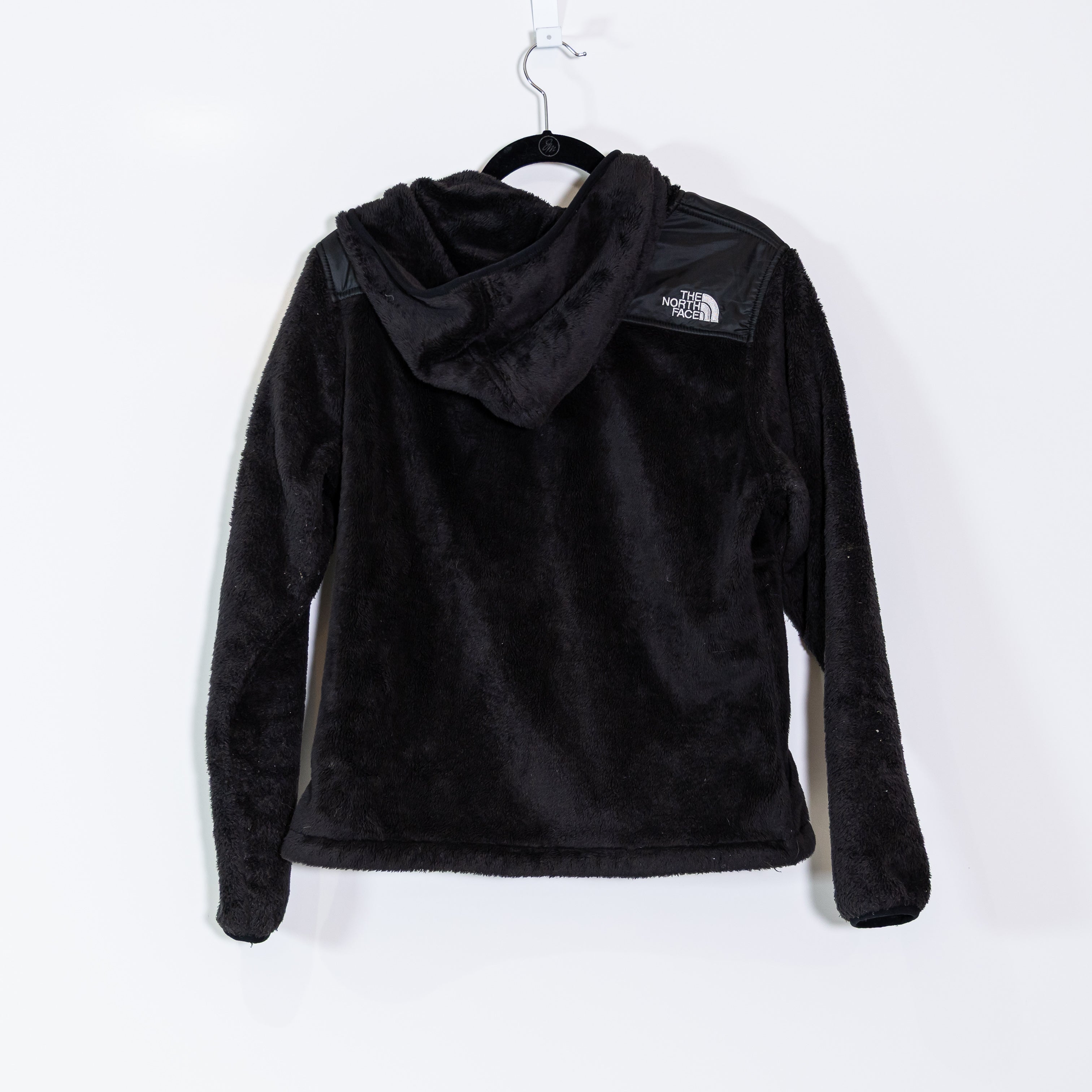 The North Face Women's Fuzzy Teddy Full Zip Jacket Solid Black Medium