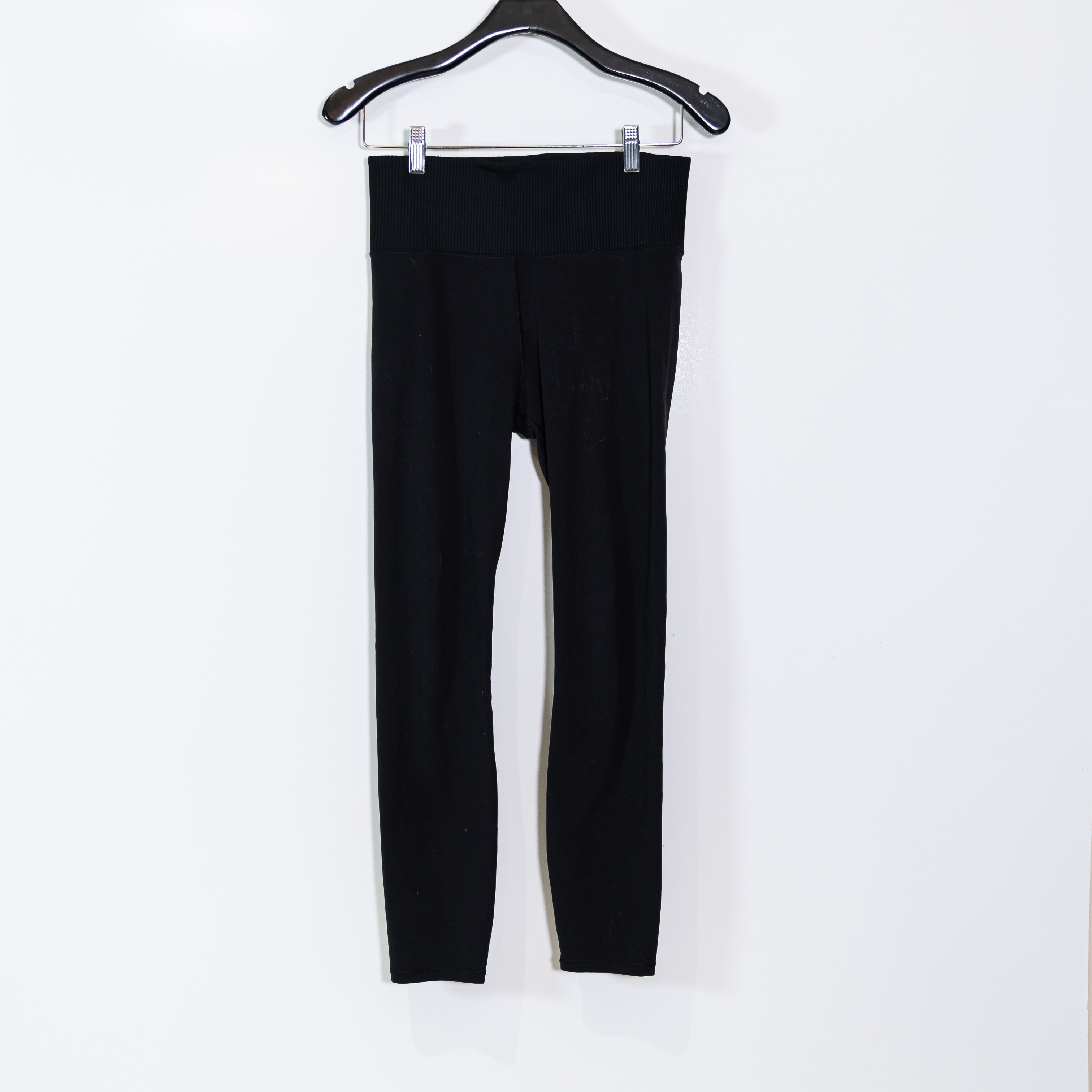 Vuori Women's Rib Waist Band Studio High Waisted Leggings Pants Black Medium