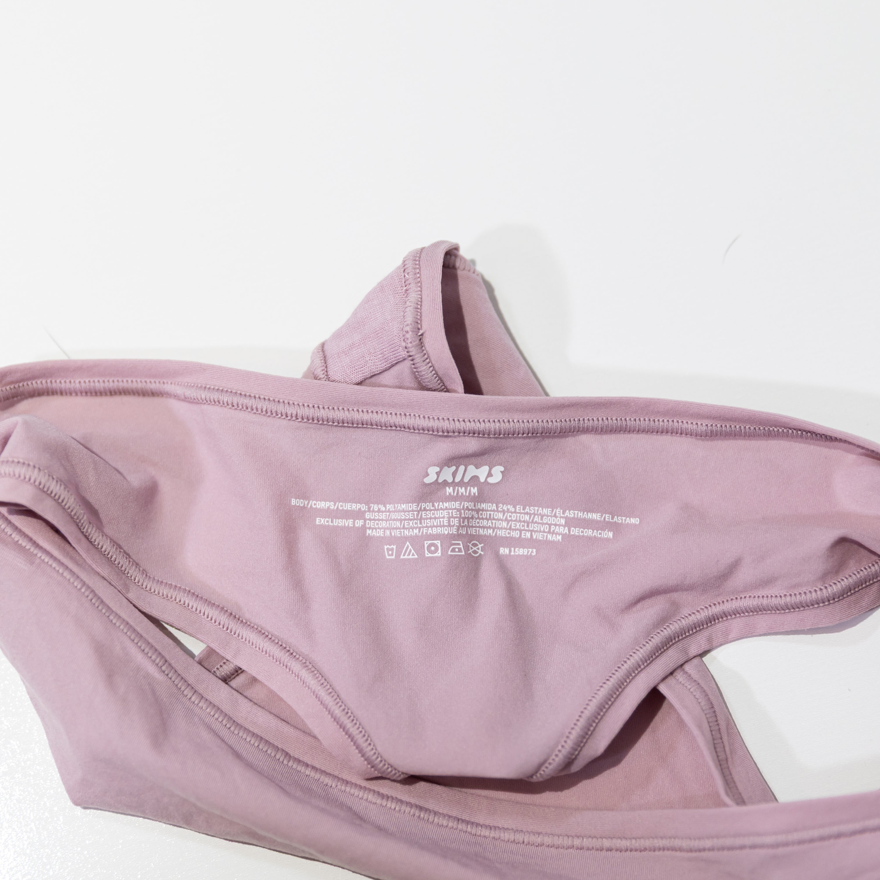 NEW Skims Fits Everybody Thong Underwear Lounge Lingerie Dusk Purple Medium