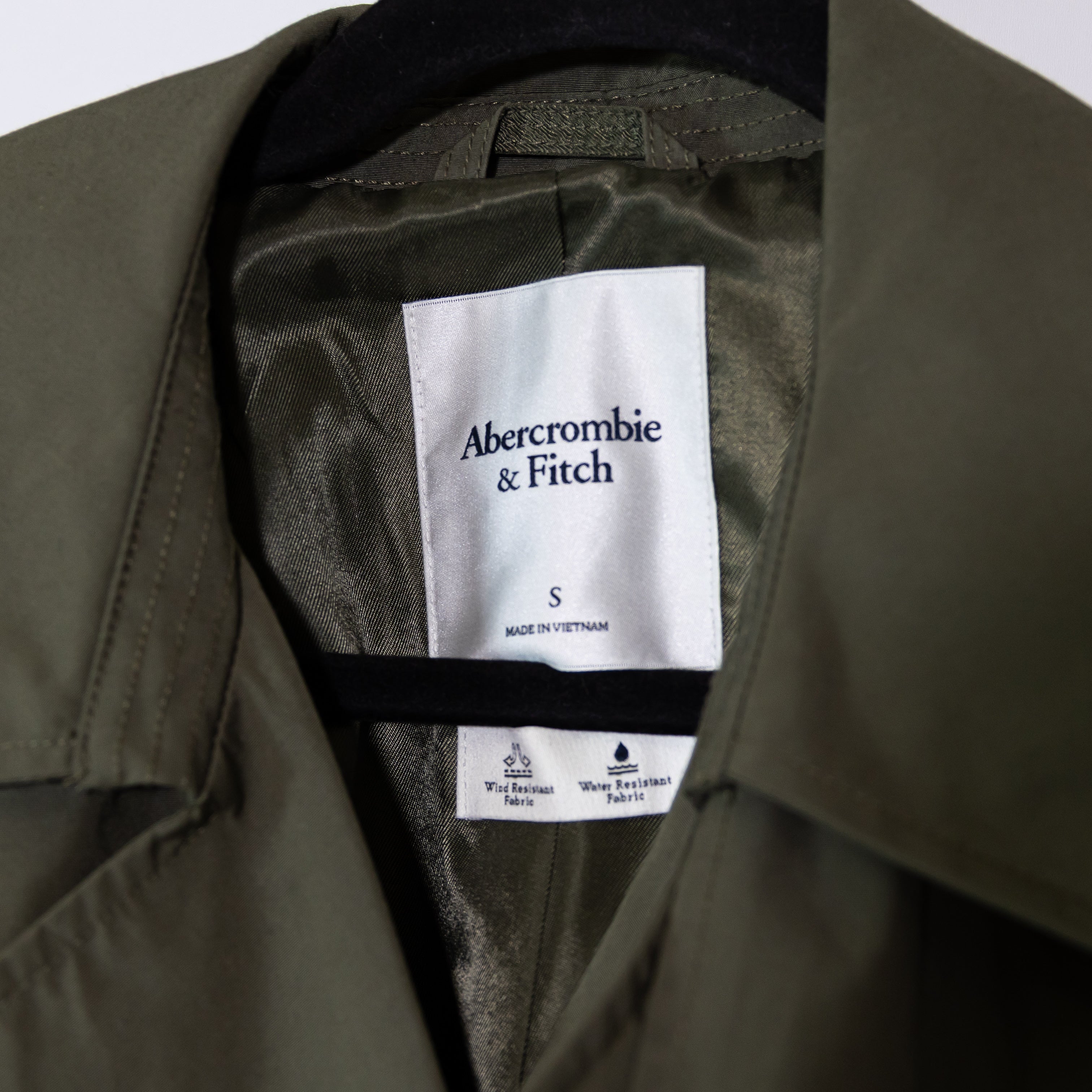 Abercrombie & Fitch Wind Water Resistant Double breasted Trench Coat Jacket S
