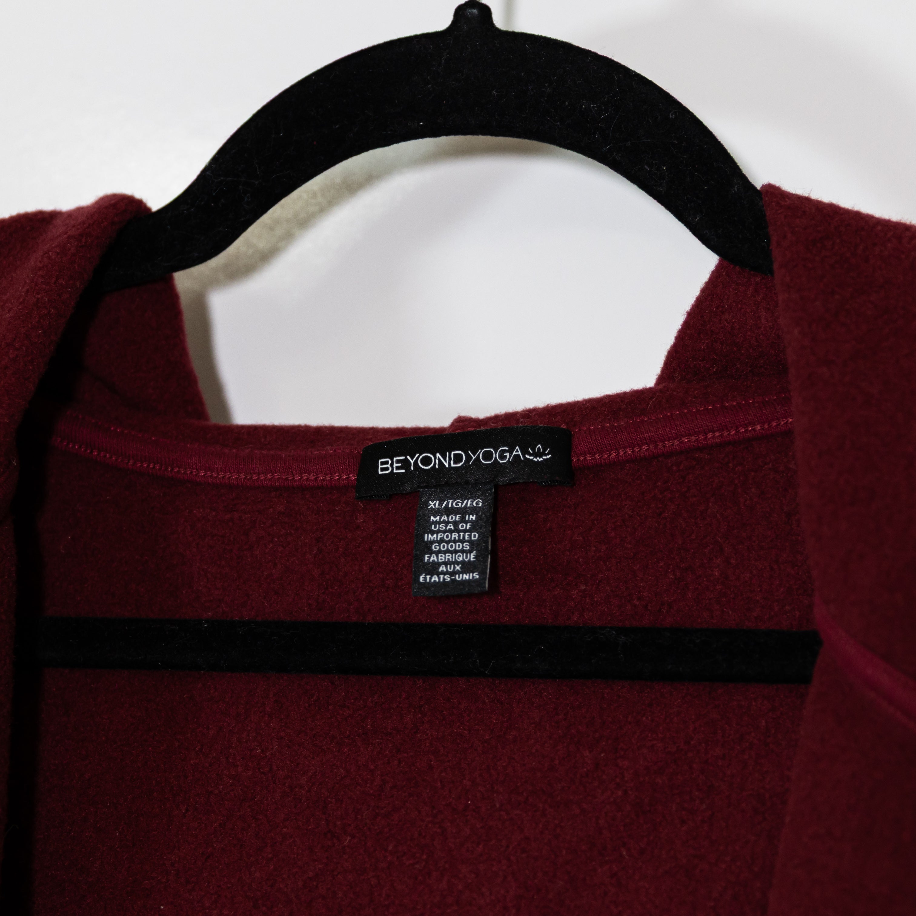 Beyond Yoga Women's On The Go Cinch Waist Hooded Fleece Lined Jacket Red XL