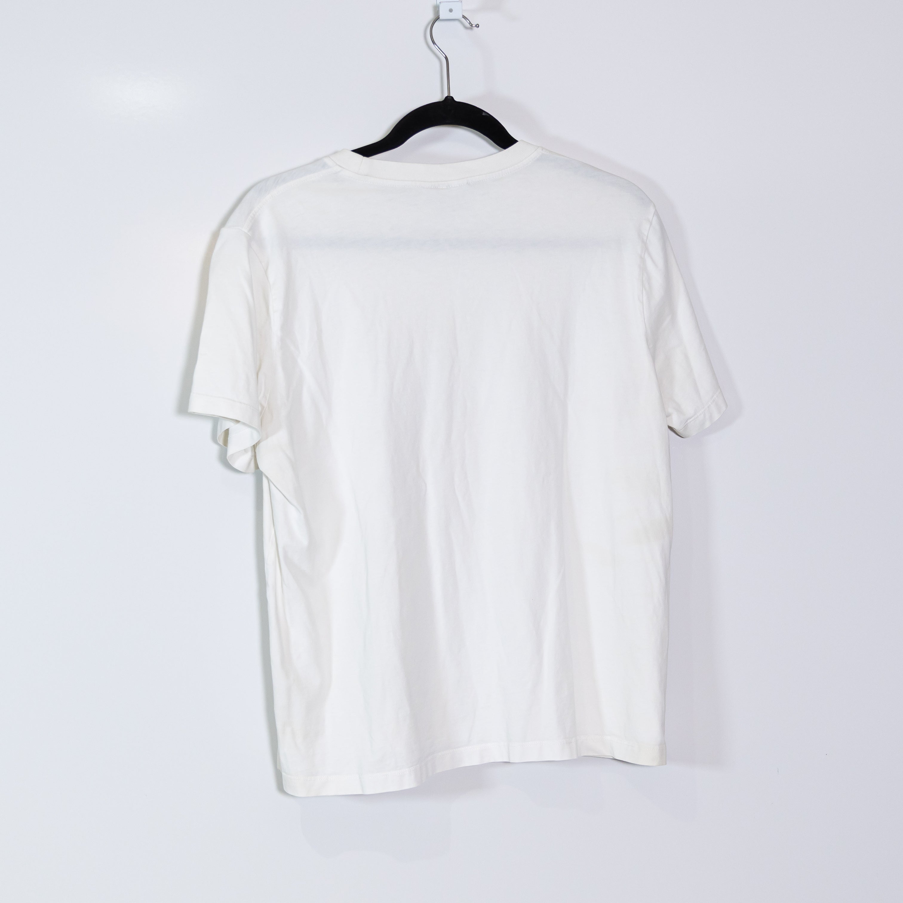 Ganni Relaxed Peach Have A Nice Day Graphic Print Pattern Cotton Tee Shirt Top L