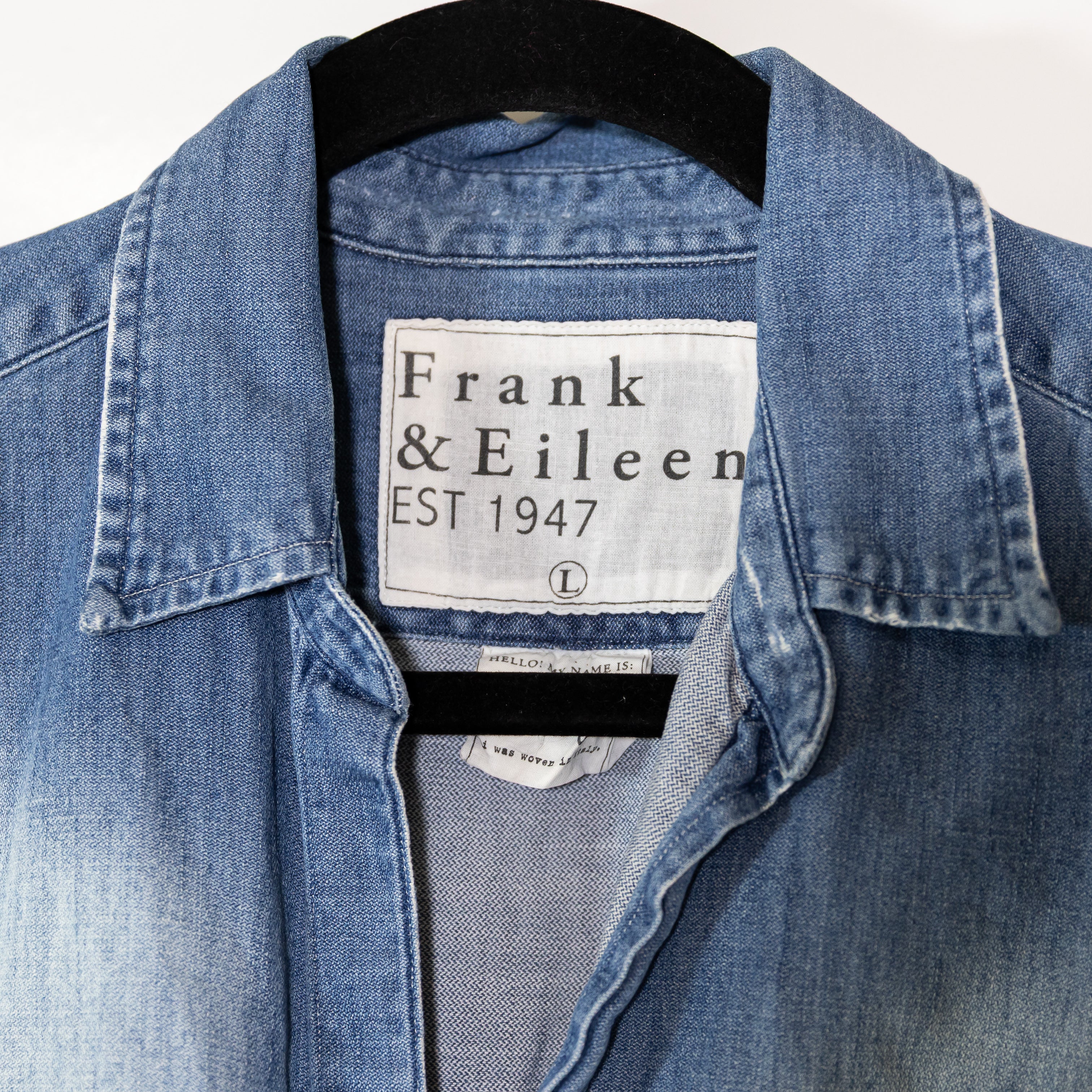 Frank & Eileen Eileen Denim Relaxed Collared Button Down Long Sleeve Shirt Large