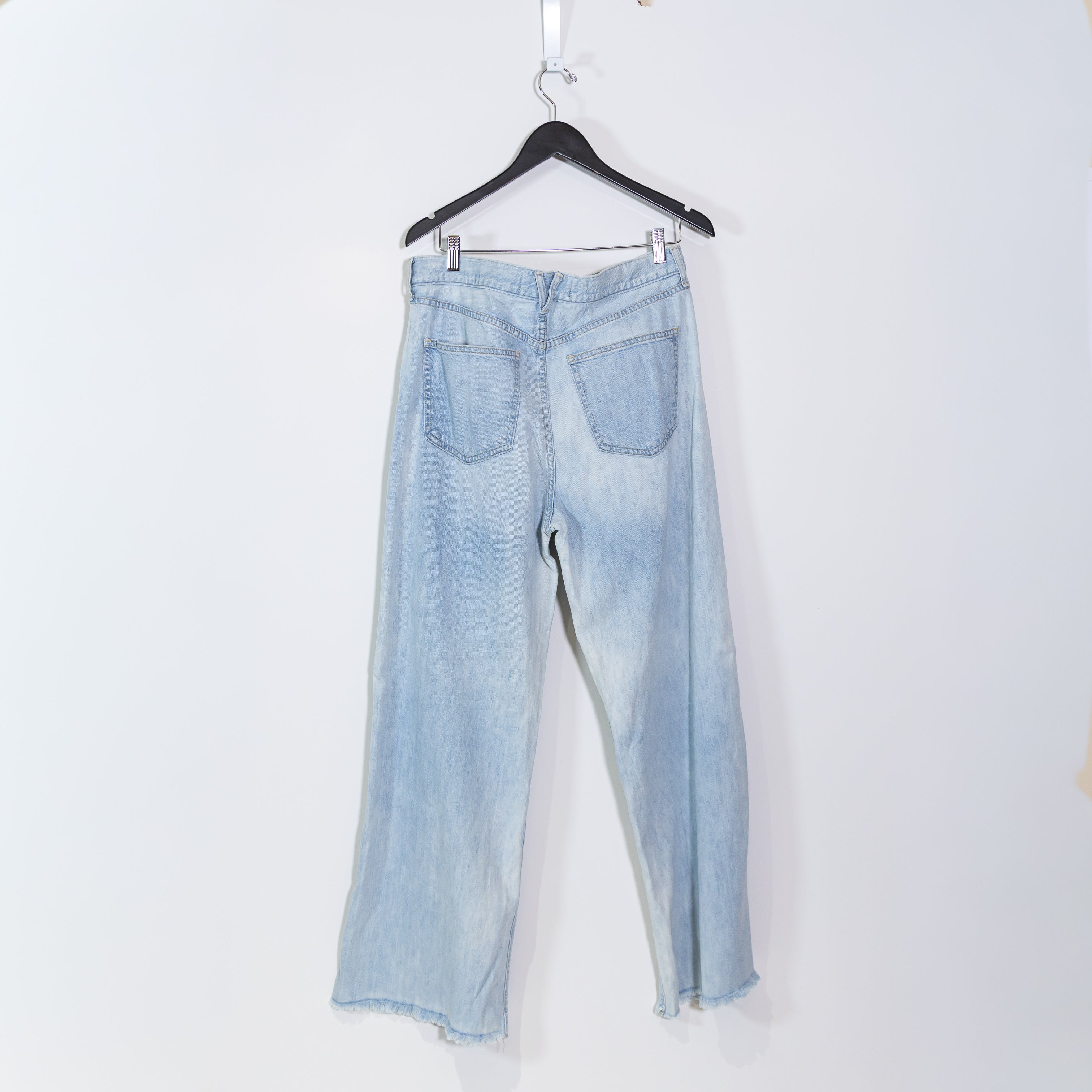 Veronica Beard Women's Taylor Relaxed Wide Leg High Rise Aire Light Wash Jeans