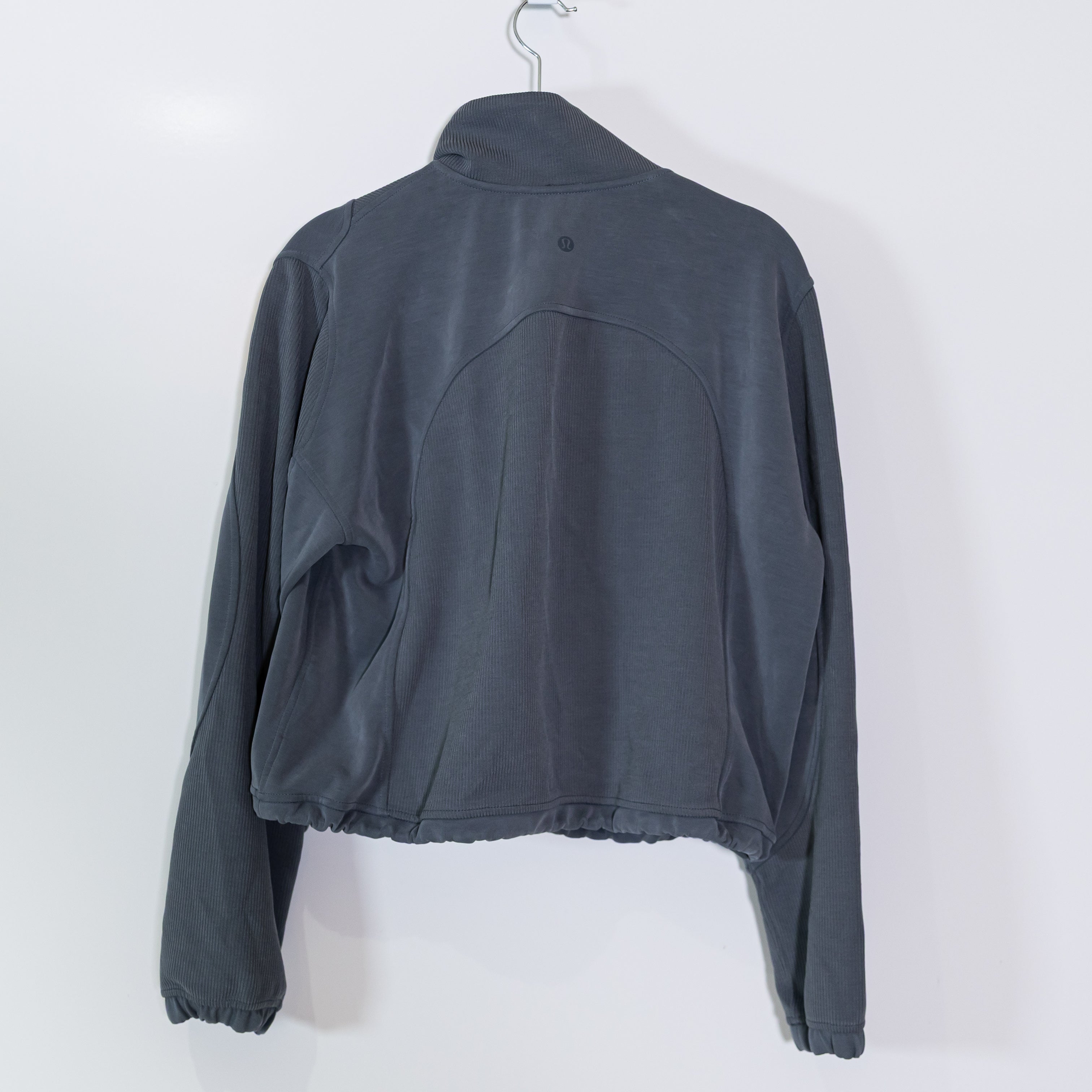Lululemon Women's Brushed Softstreme Ribbed Half Zip Pullover Sweater Oil Grey 8