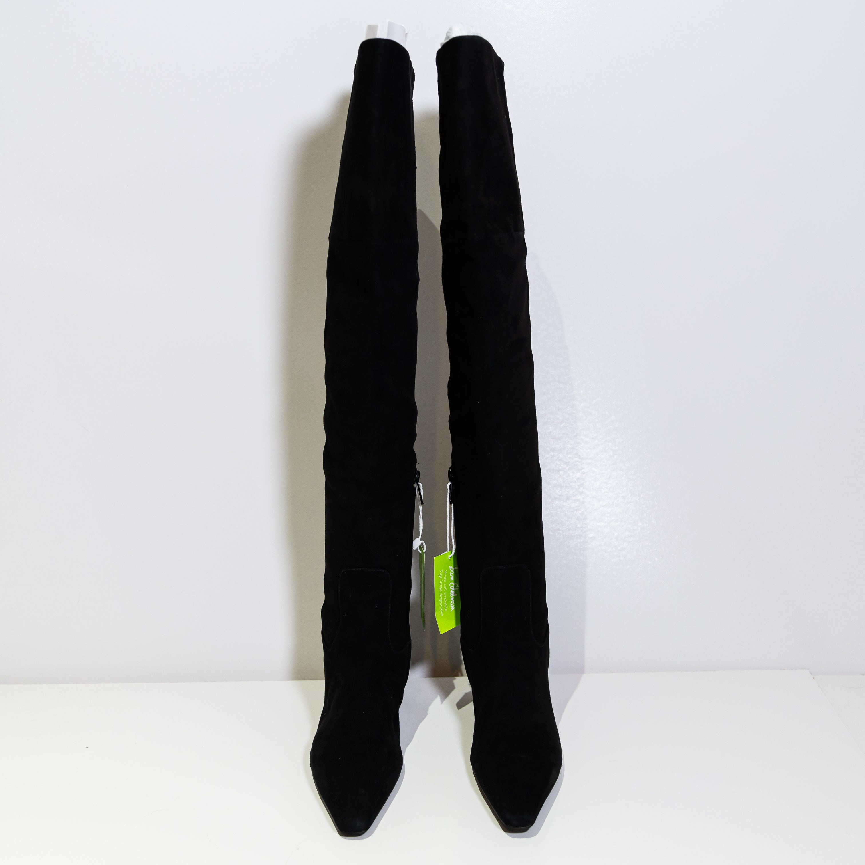 NEW Sam Edelman Shea Suede Knee Shaft High Heel Boots Shoes Black 9.5