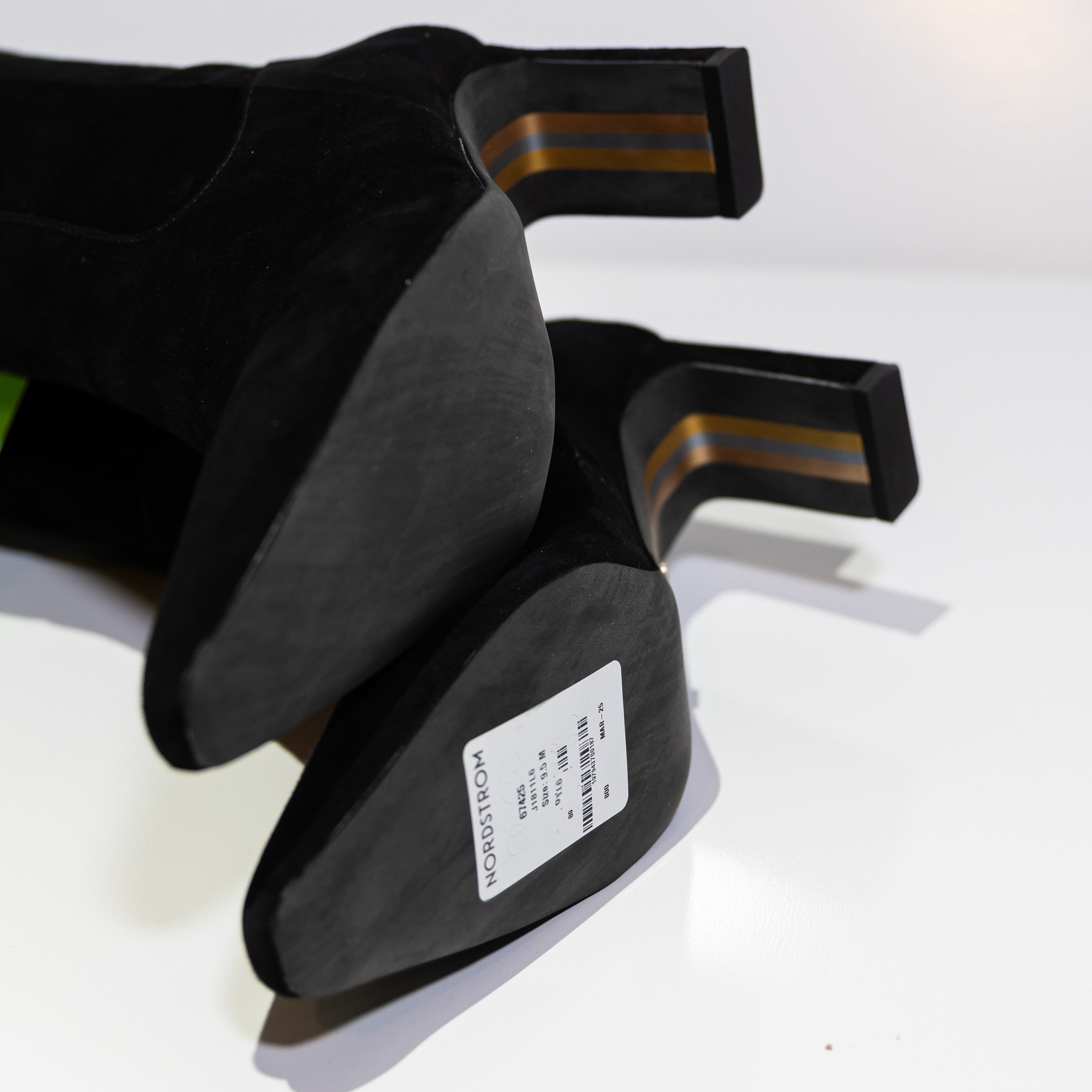 NEW Sam Edelman Shea Suede Knee Shaft High Heel Boots Shoes Black 9.5