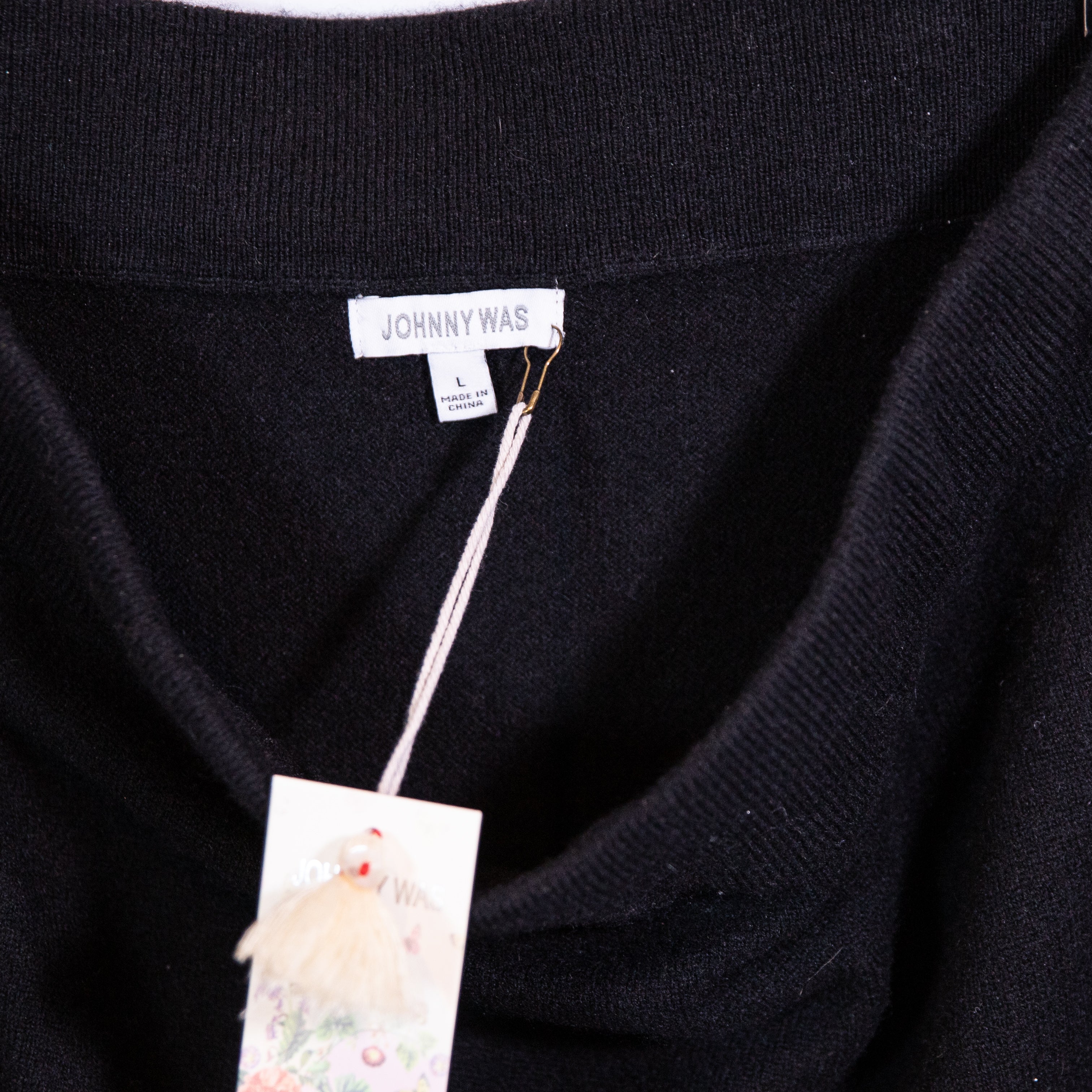 NEW Johnny Was Isabella Wool Cashmere Sweater Knit Floral Embroidered Skirt L