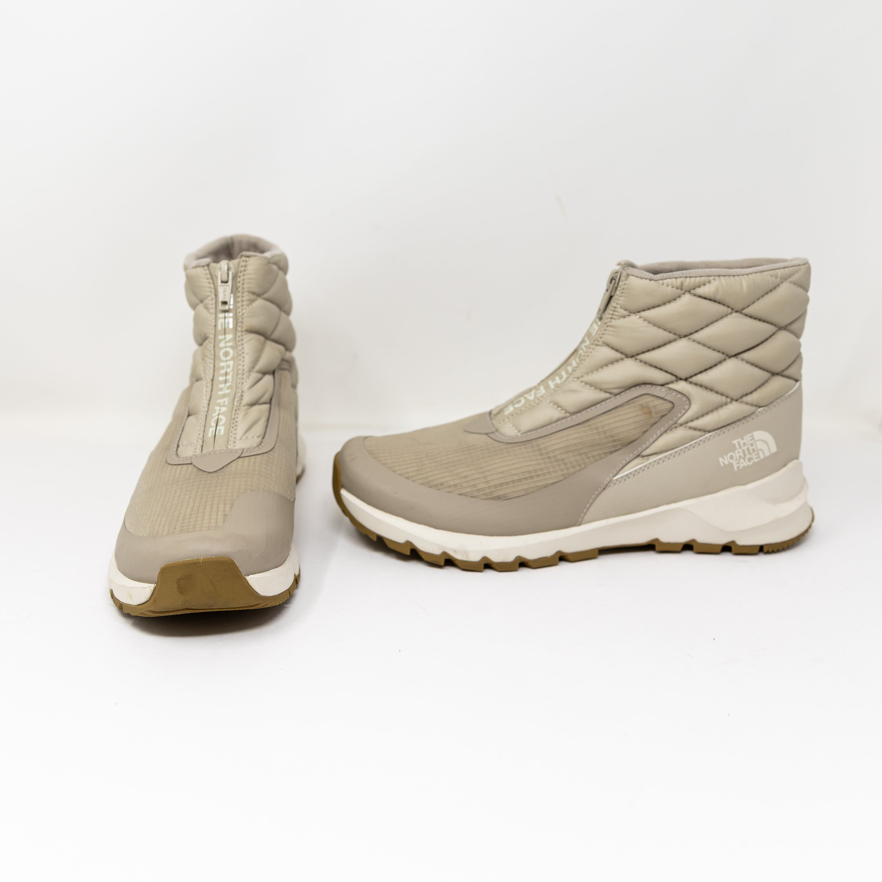 NEW The North Face Thermoball Progressive Zip Ankle Sneakers Boots Shoes Beige