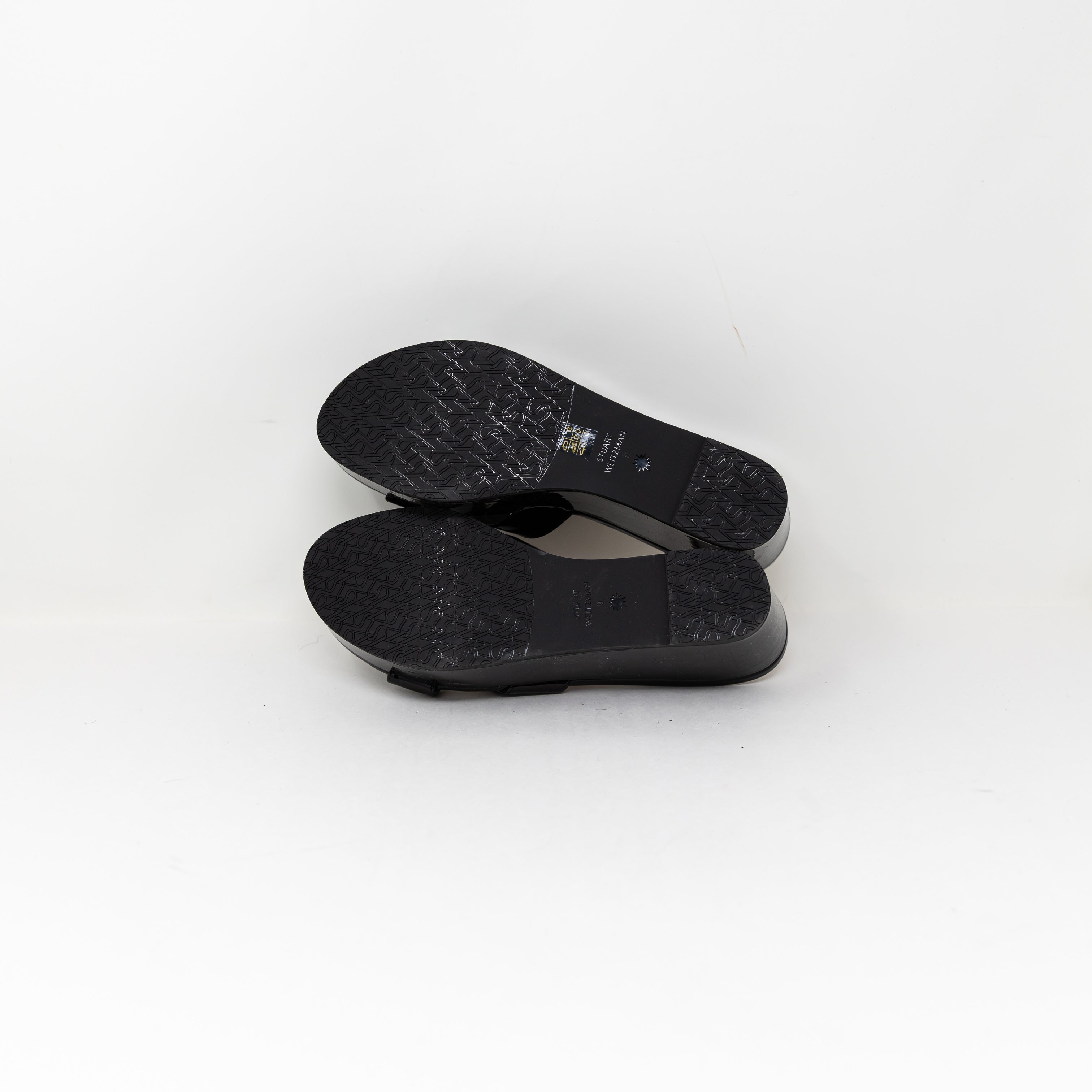 NEW Stuart Weitzman Avenue 65 Flatform Wedge Open Back Sandals Shoes Black 9