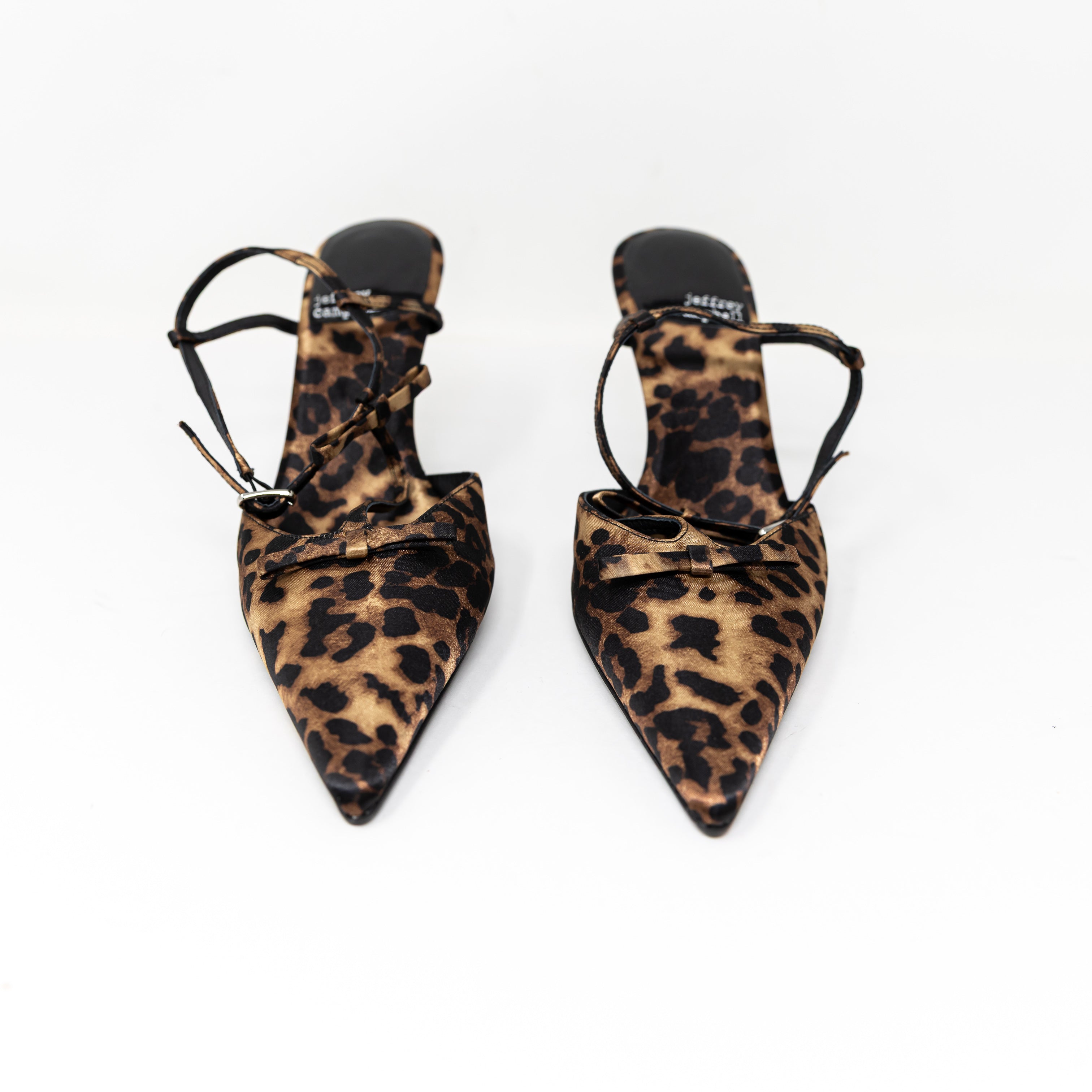 NEW Jeffrey Campbell Cheetah Leopard Animal Print Pattern Satin Pumps Heels Shoe