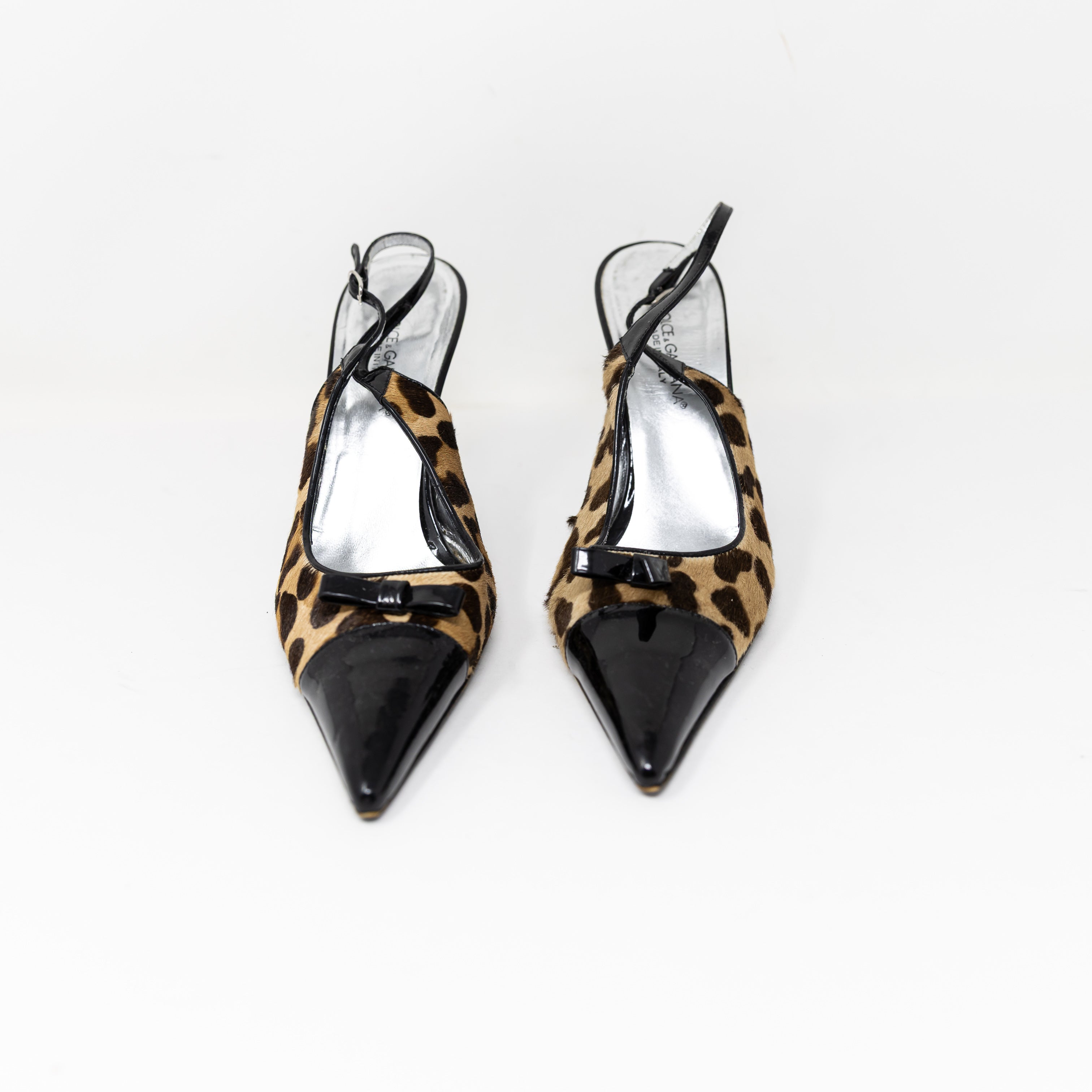 Dolce & Gabbana Made In Italy Cheetah Leopard Animal Print Slingback High Heels
