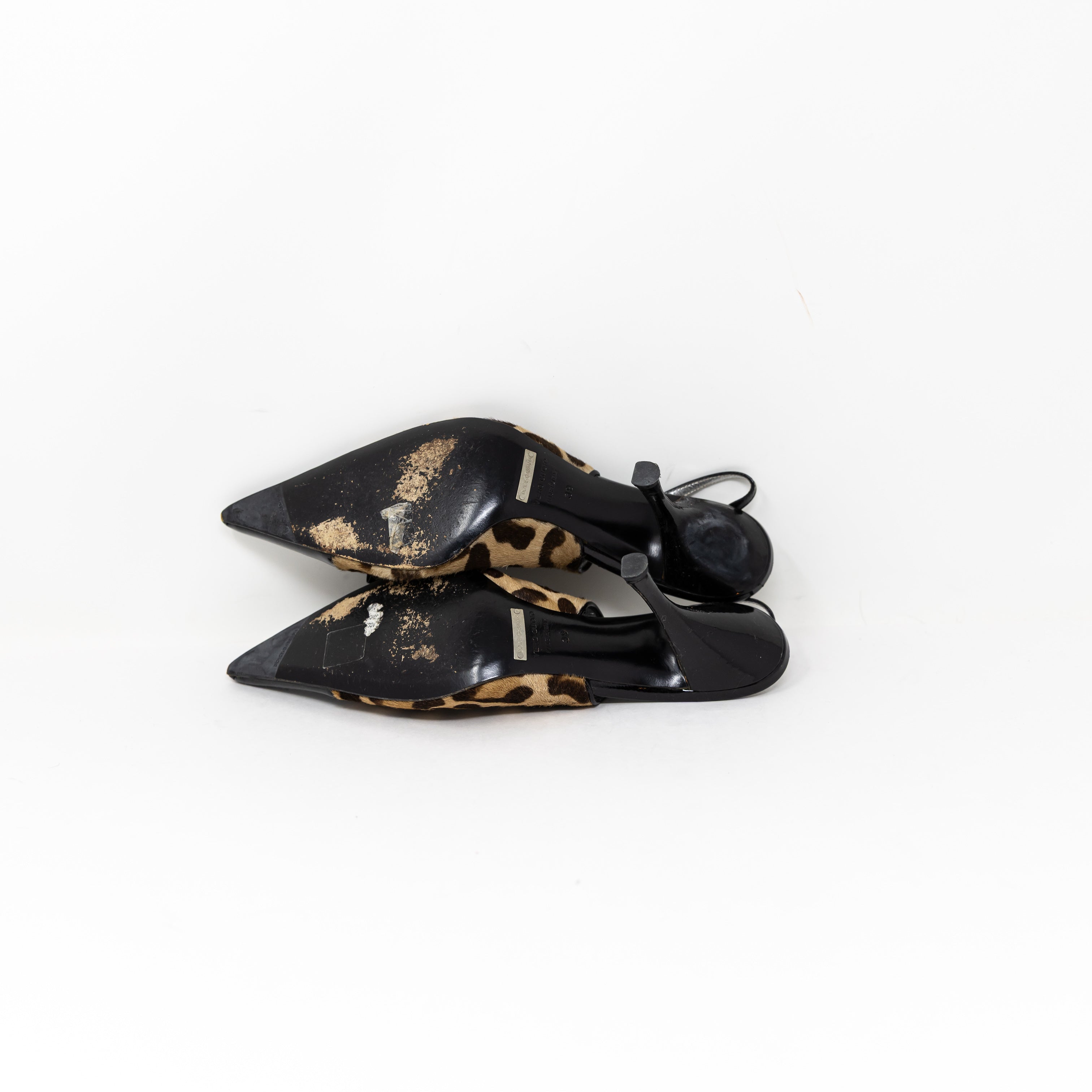 Dolce & Gabbana Made In Italy Cheetah Leopard Animal Print Slingback High Heels