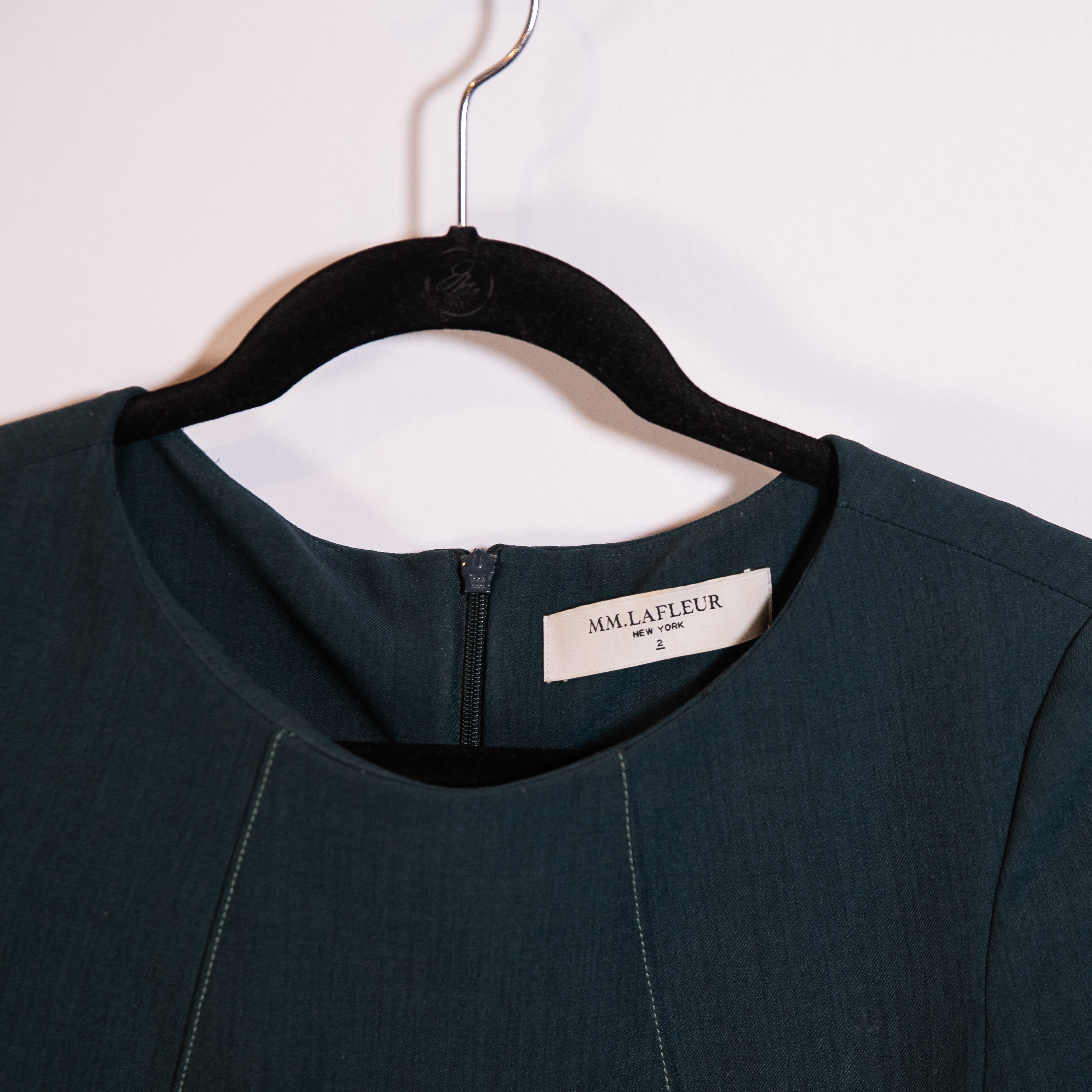 MM. Lafleur Etsuko Stretch Ponte Quarter Sleeve Sheath Dress Green 2