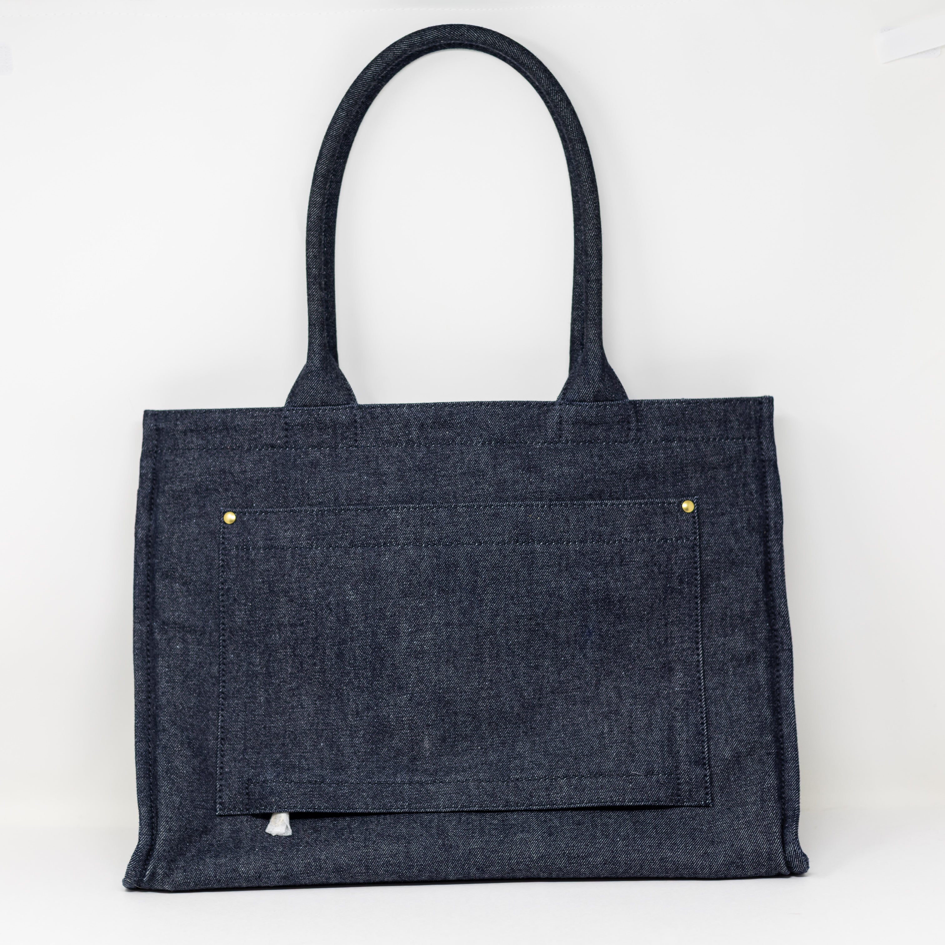 NEW Shinola Runabout Selvedge Denim Jean Cotton Canvas Open Tote Bag Purse Blue