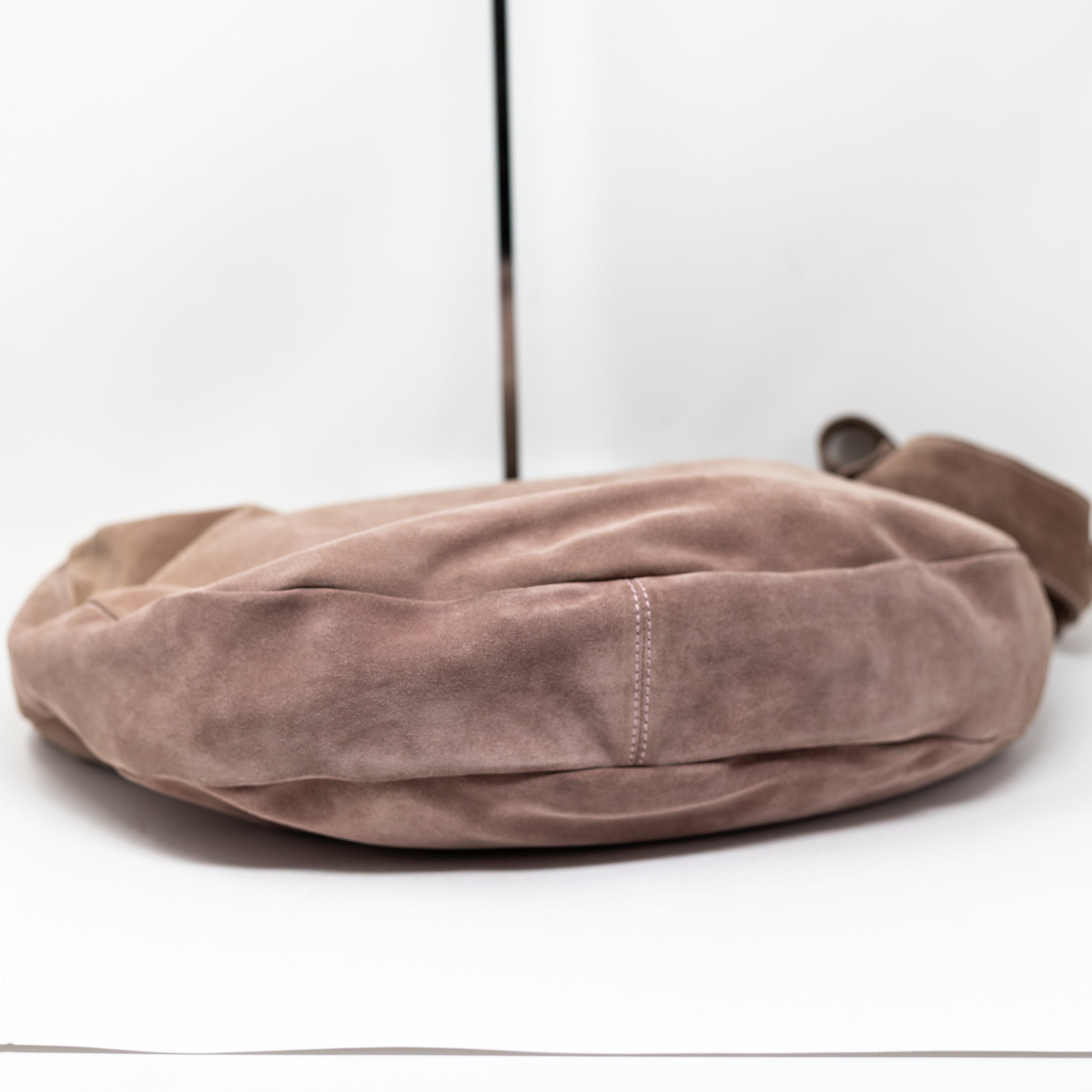 Chloe Genuine Suede Leather Oversized Hobo Twist Knot Tie Shoulder Purse Bag