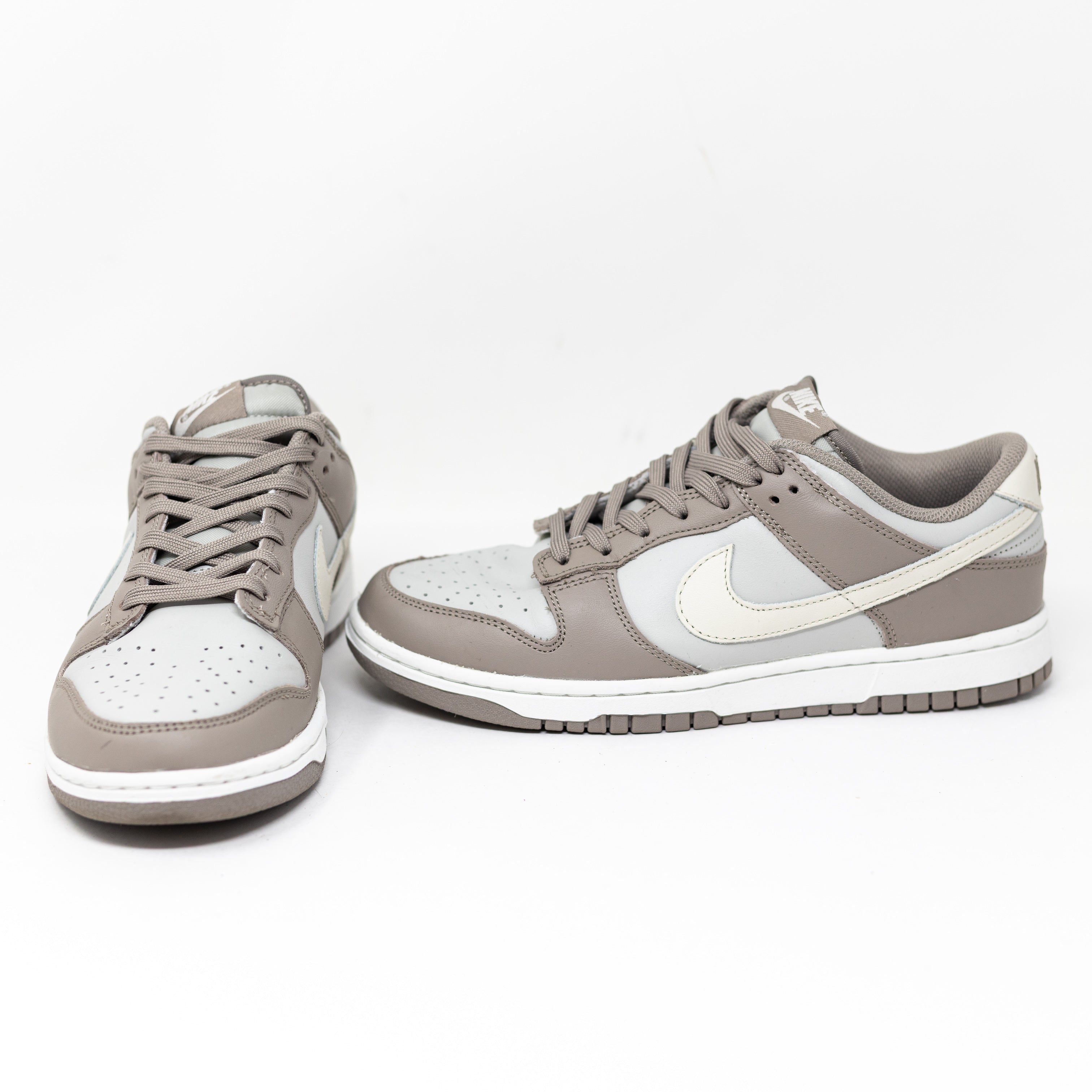 Nike Women's Low Top Dunk Lace Up Genuine Leather Sneakers Shoes Moon Fossil 9