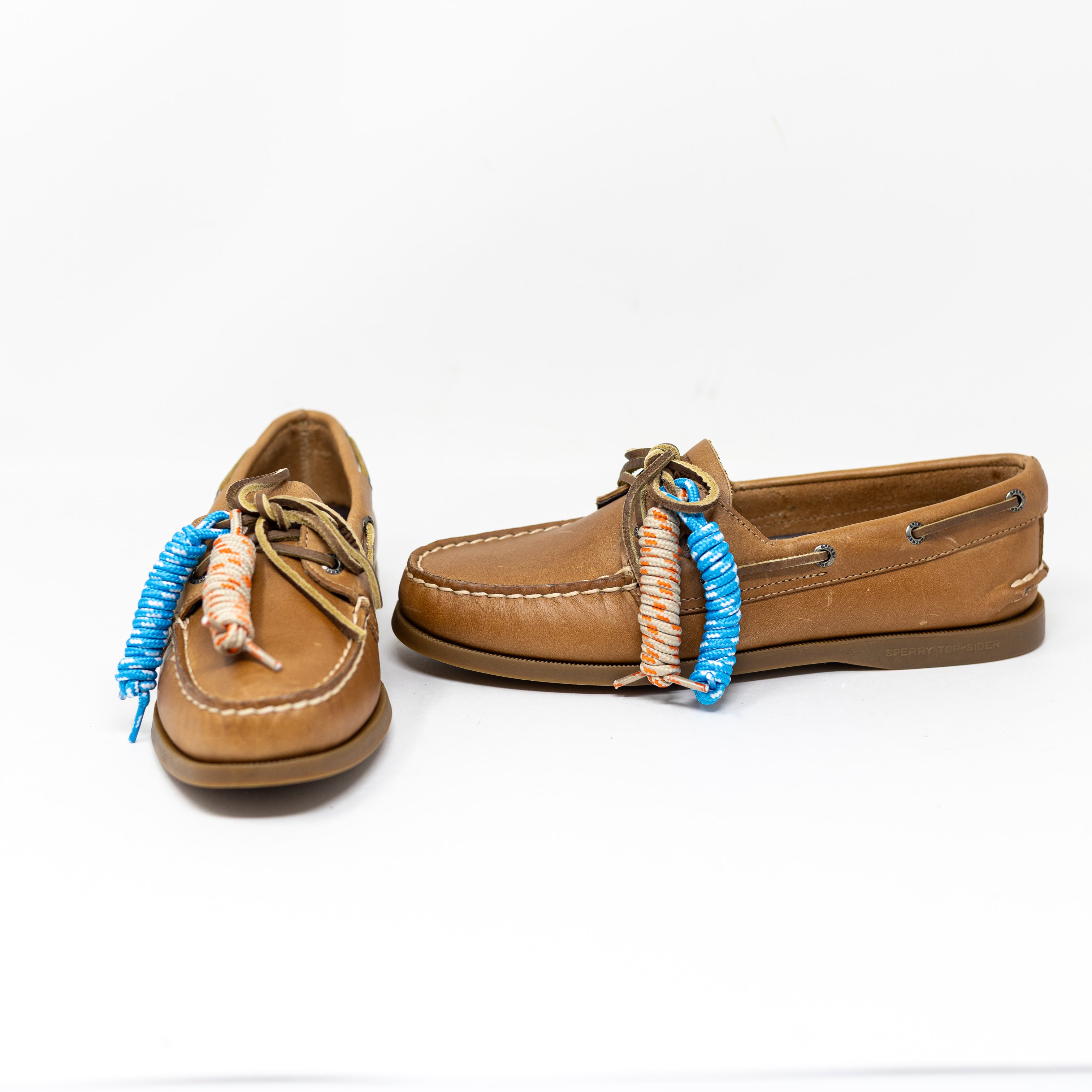 NEW Sperry x Aritzia Slim Boat Shoe Smooth Leather Slip On Flats Tan Bronzer 8.5