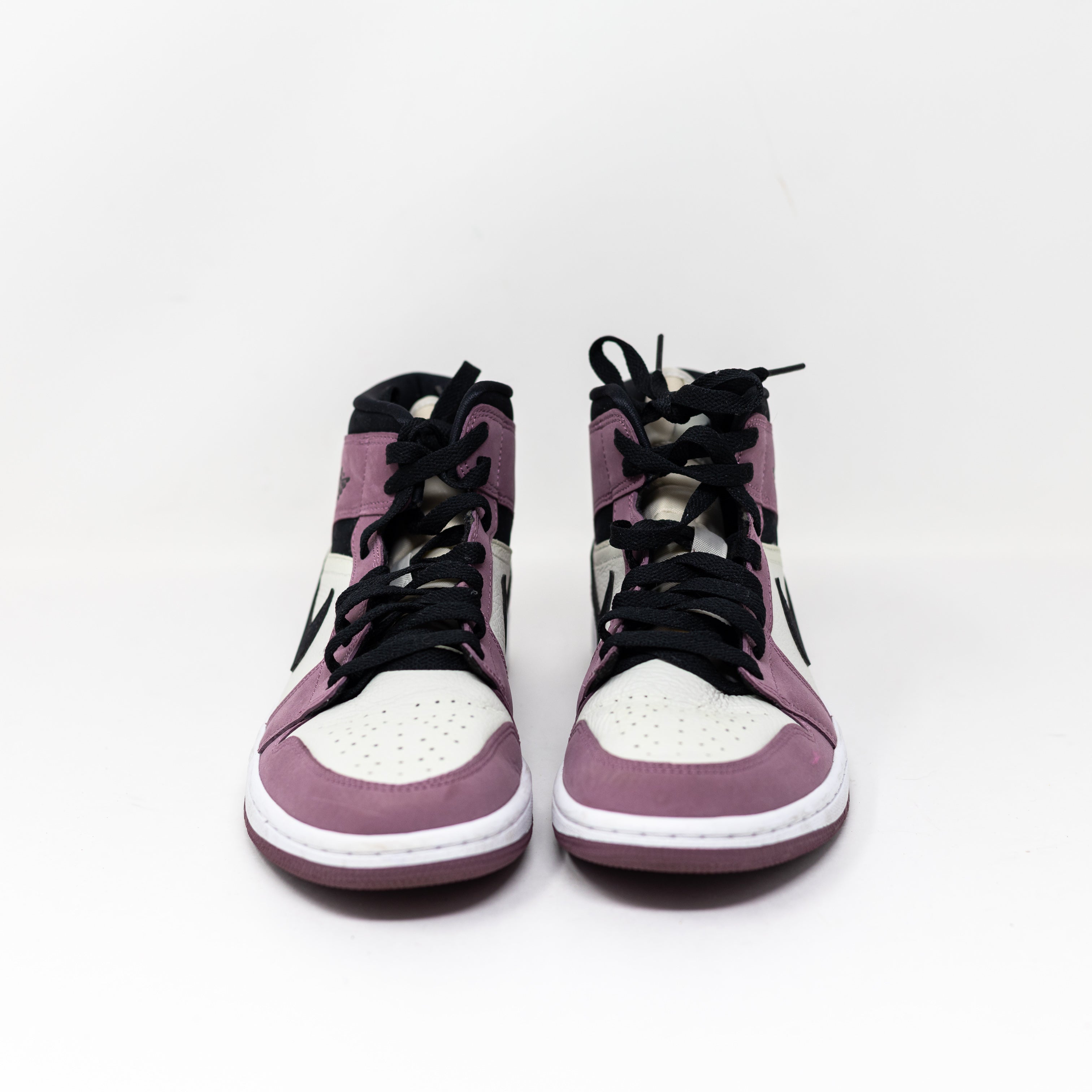 Nike Women's Jordan 1 Mid SE Light Mulberry High Top Lace Up Sneakers Shoes 9