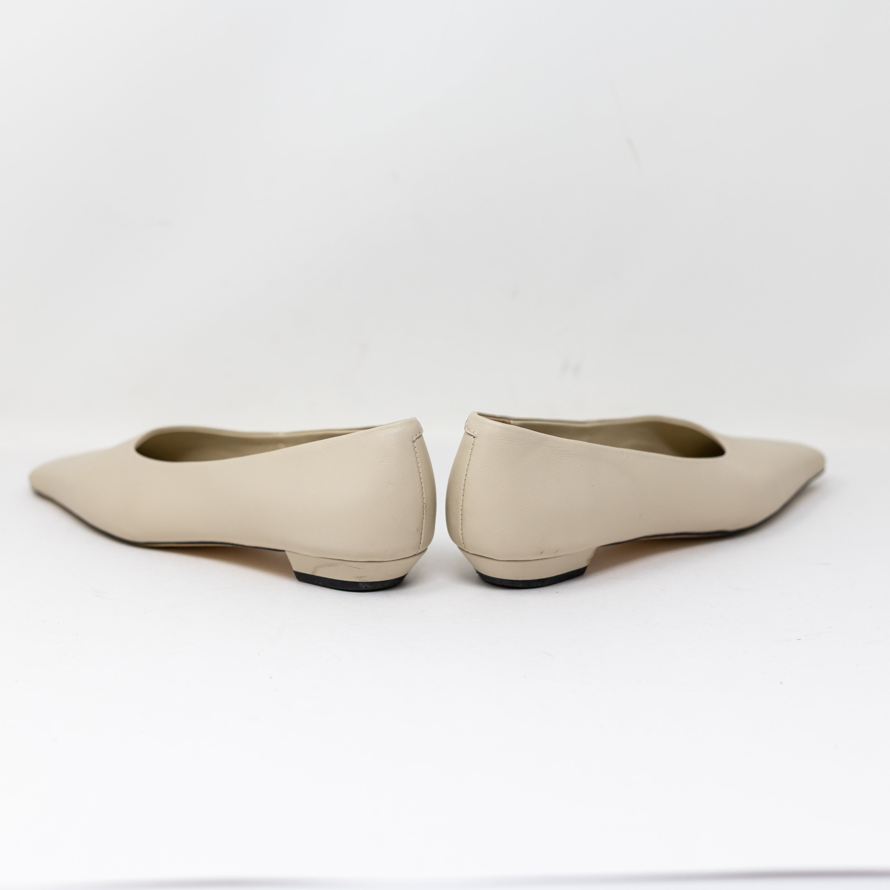 Tony Bianco Women's Genuine Leather Elongated Square Toe Ballet Flats Shoes 7