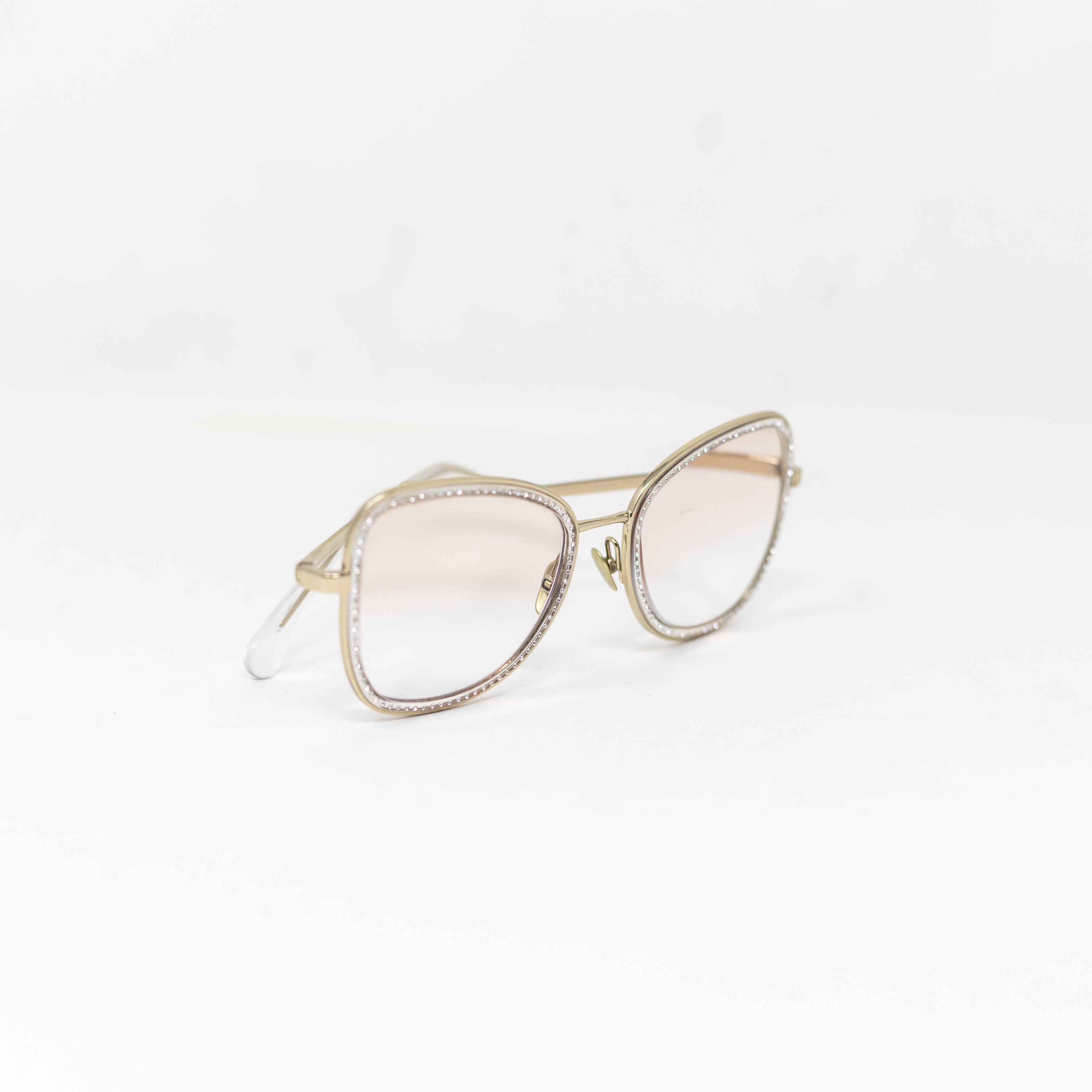 Chanel Women's 2208B Cat Eye Oversized Crystal Jewel Embellished Reading Glasses