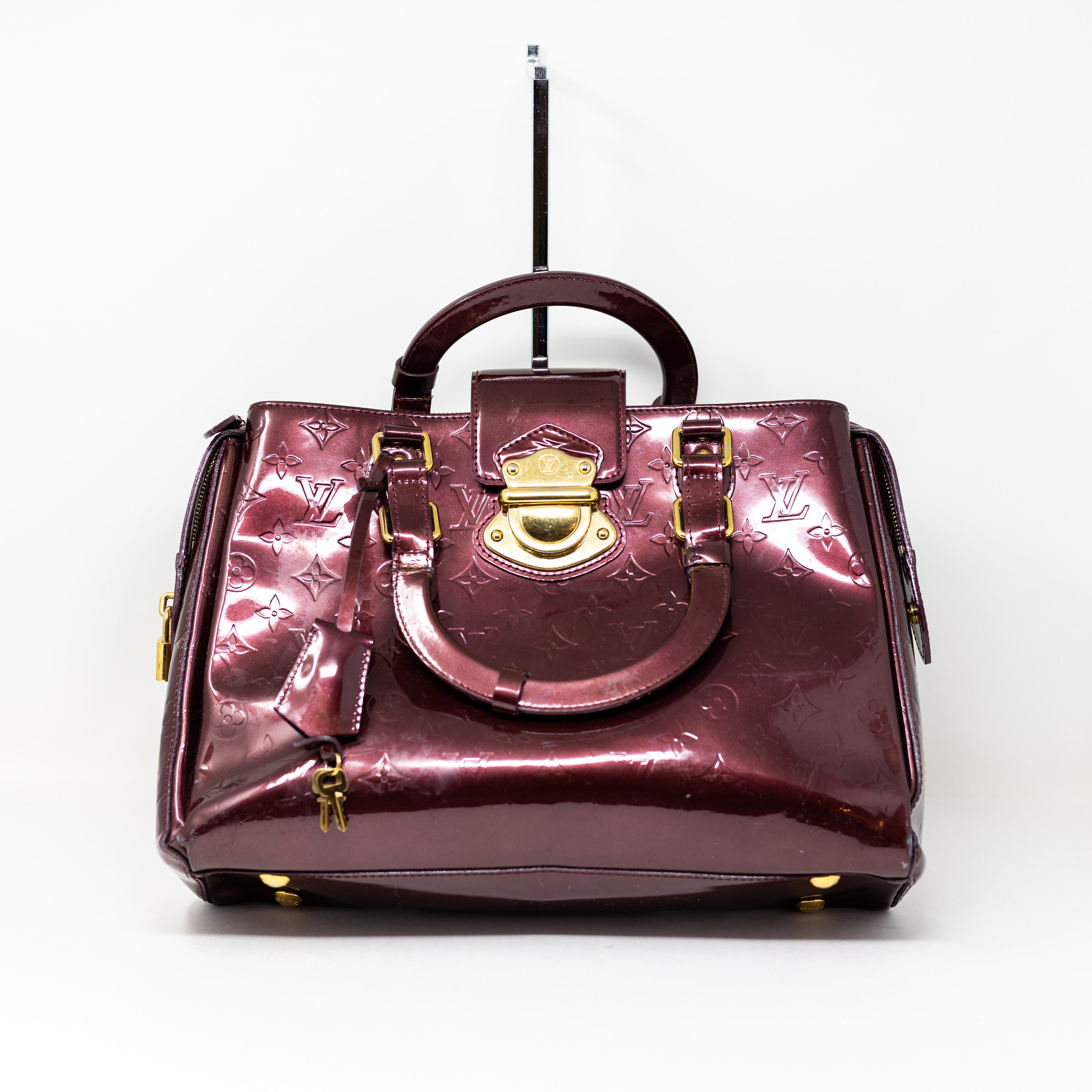 Louis Vuitton Melrose Avenue Vernis Patent Leather Amarante Purple Satchel Purse
