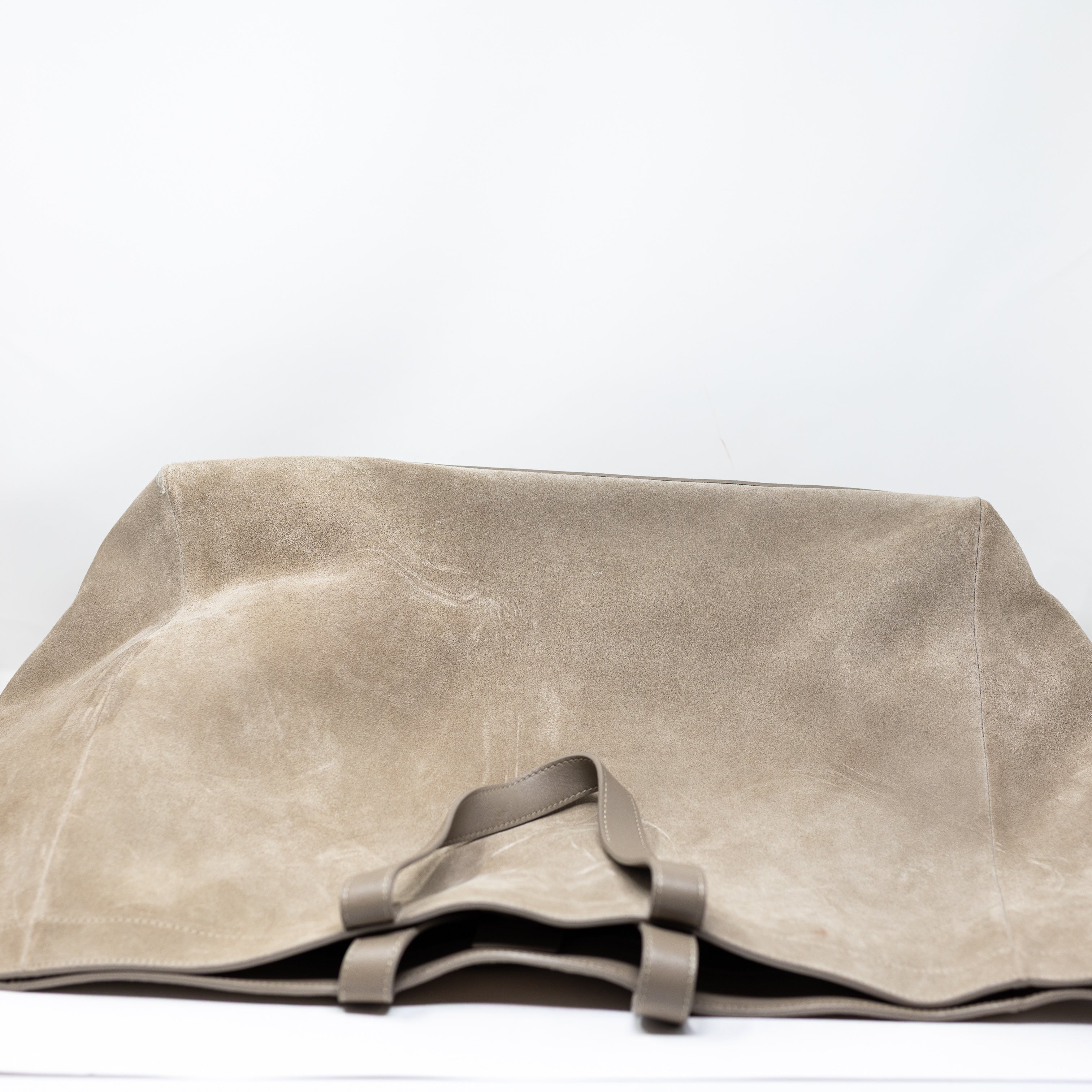 Anine Bing Rio Genuine Suede Leather Oversized XL Shoulder Tote Bag Purse Taupe