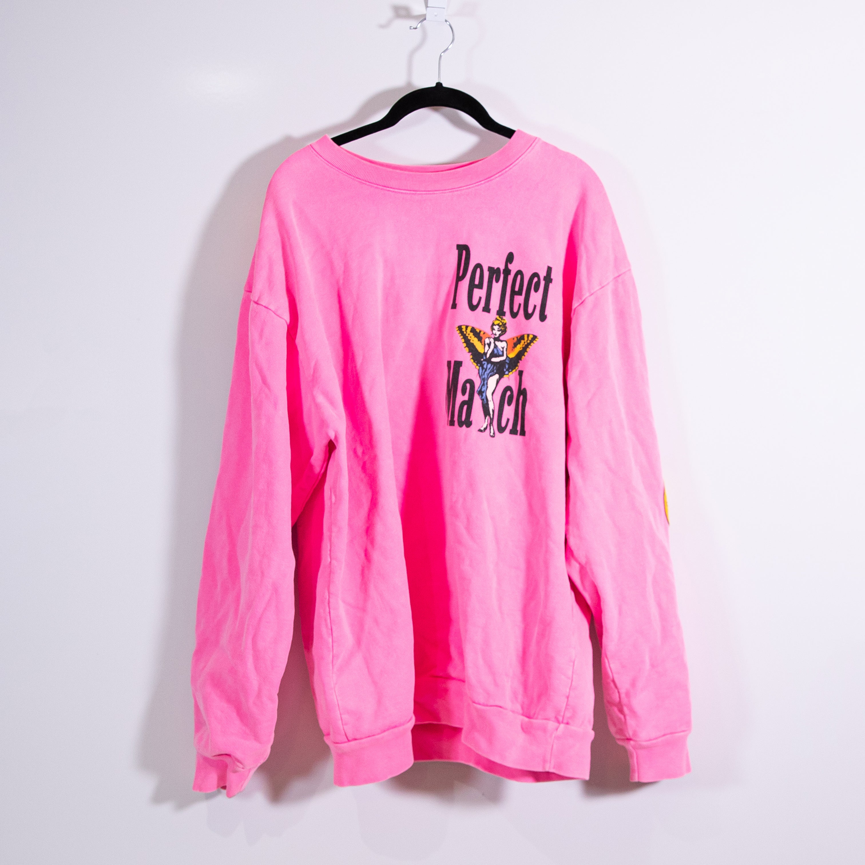 Boys Lie Perfect Match Angel Graphic Print Pattern Oversized Sweatshirt Sweater