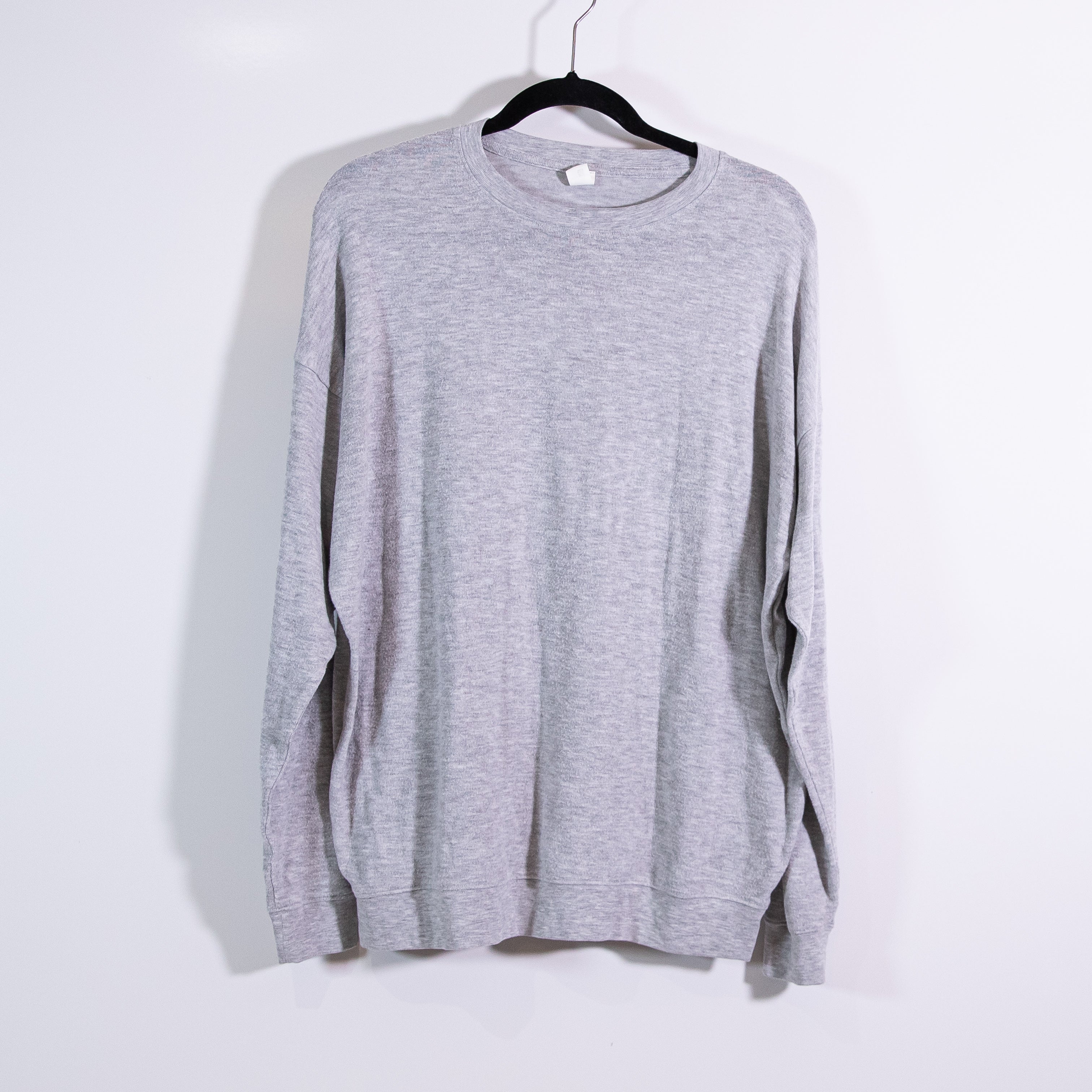 Alo Yoga Women's Soho Pullover Crew Neck Long Sleeve Sweater Heather Gray Medium