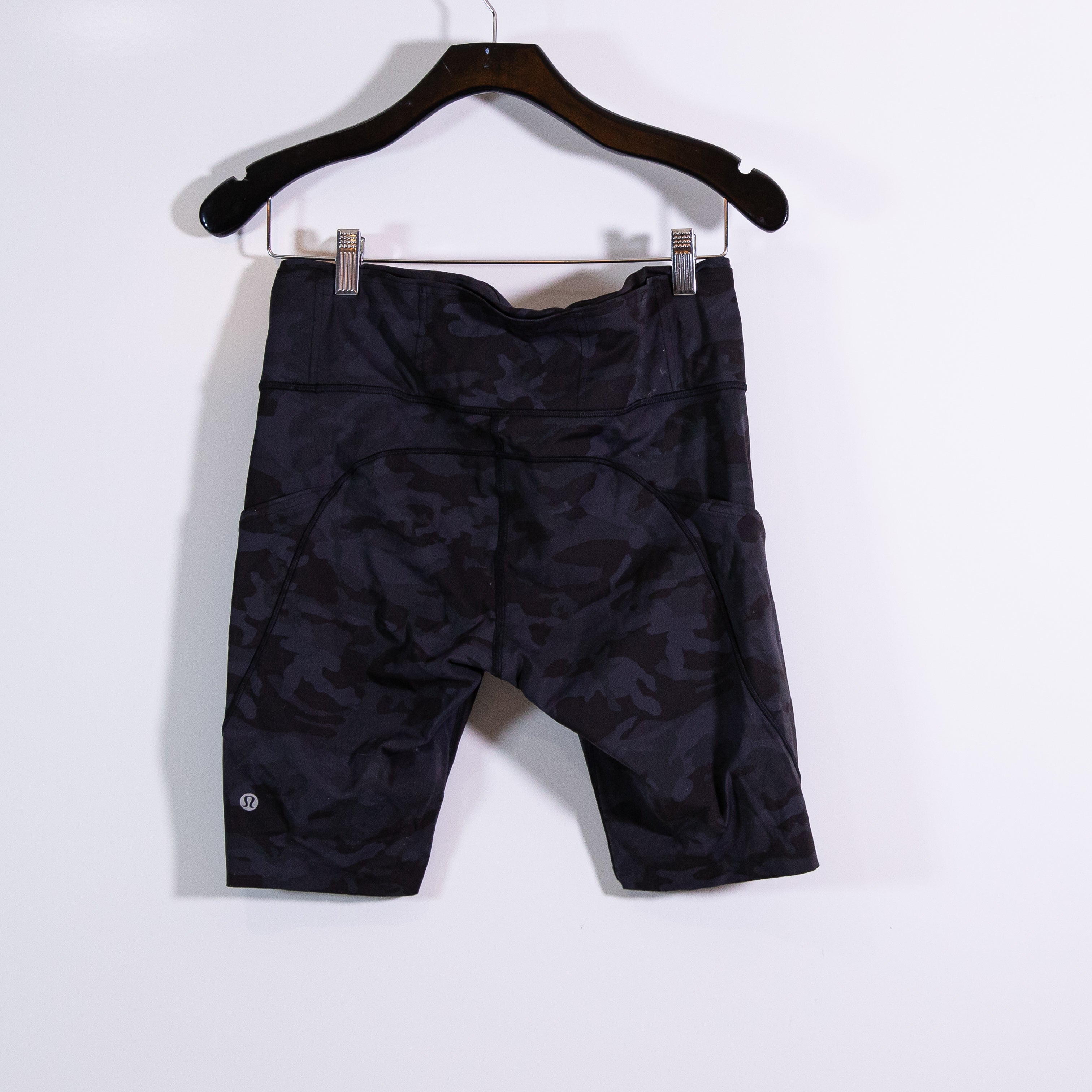 Lululemon Women's Fast And Free Bike Short 10" Incognito Camo Multi Grey Print