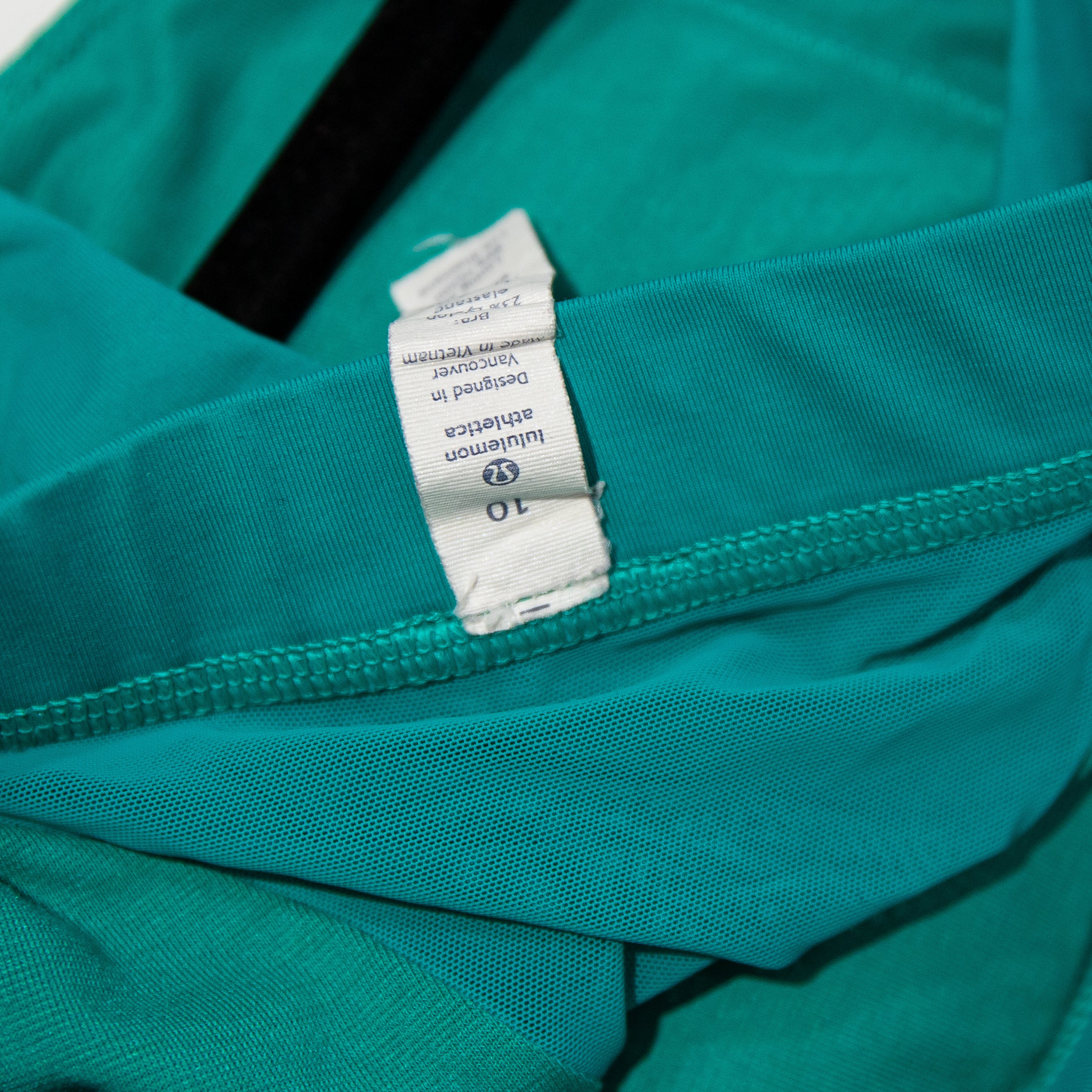 Lululemon Women's Invigorate Racerback Mesh Athletic Work Out Sports Bra Teal 10