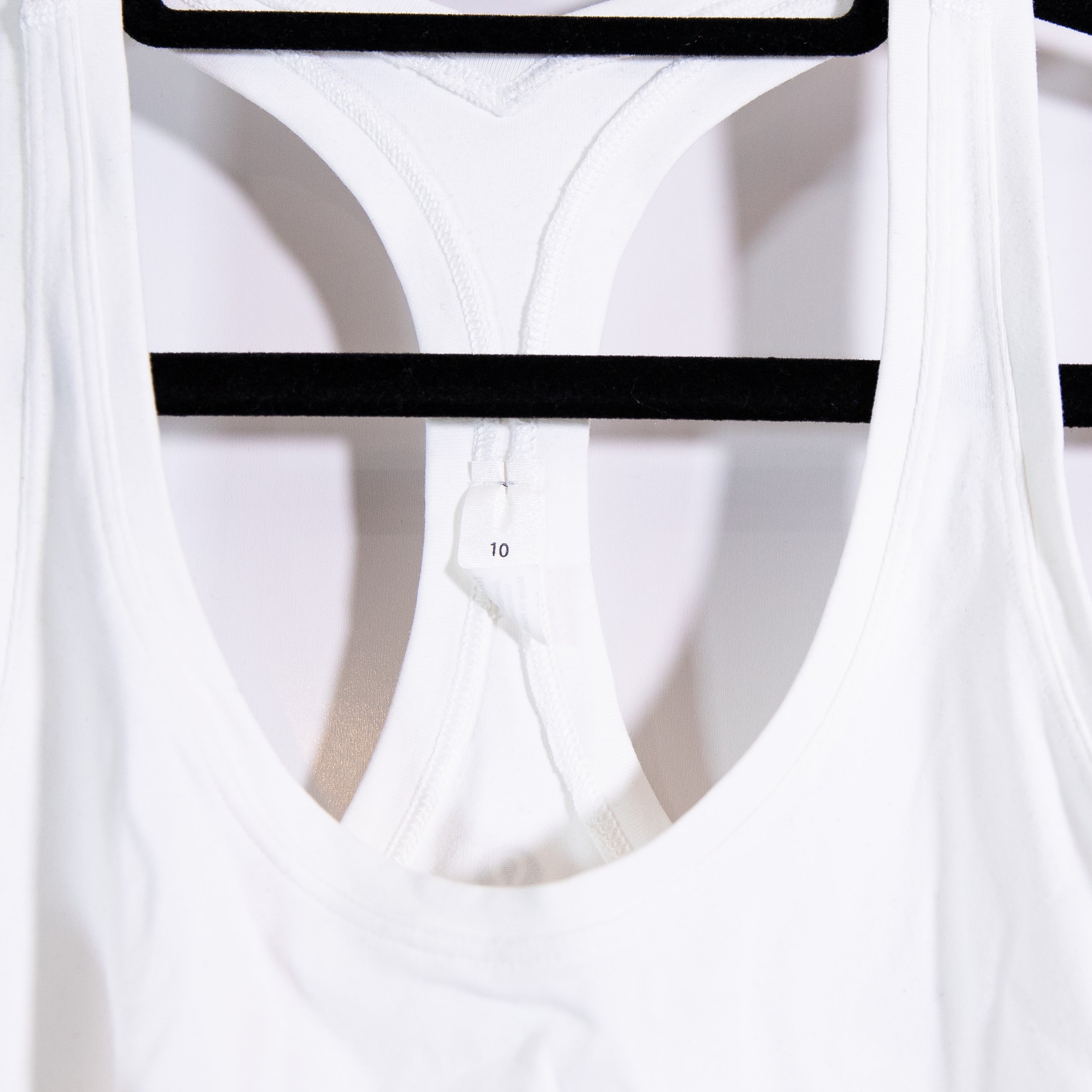 Lululemon Cool Racerback Sleeveless Scoop Neck Solid White Tank Top Thin Strap